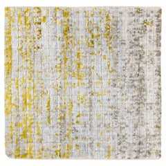 Tappeto di lana personalizzato astratto moderno beige fatto a mano