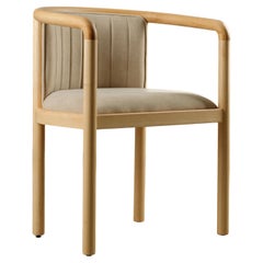 Beige Modern Alton Massivholz-Esszimmerstuhl