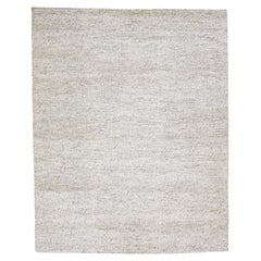 Beige Moderner Teppich aus gefilzter, texturierter Wolle von Apadana