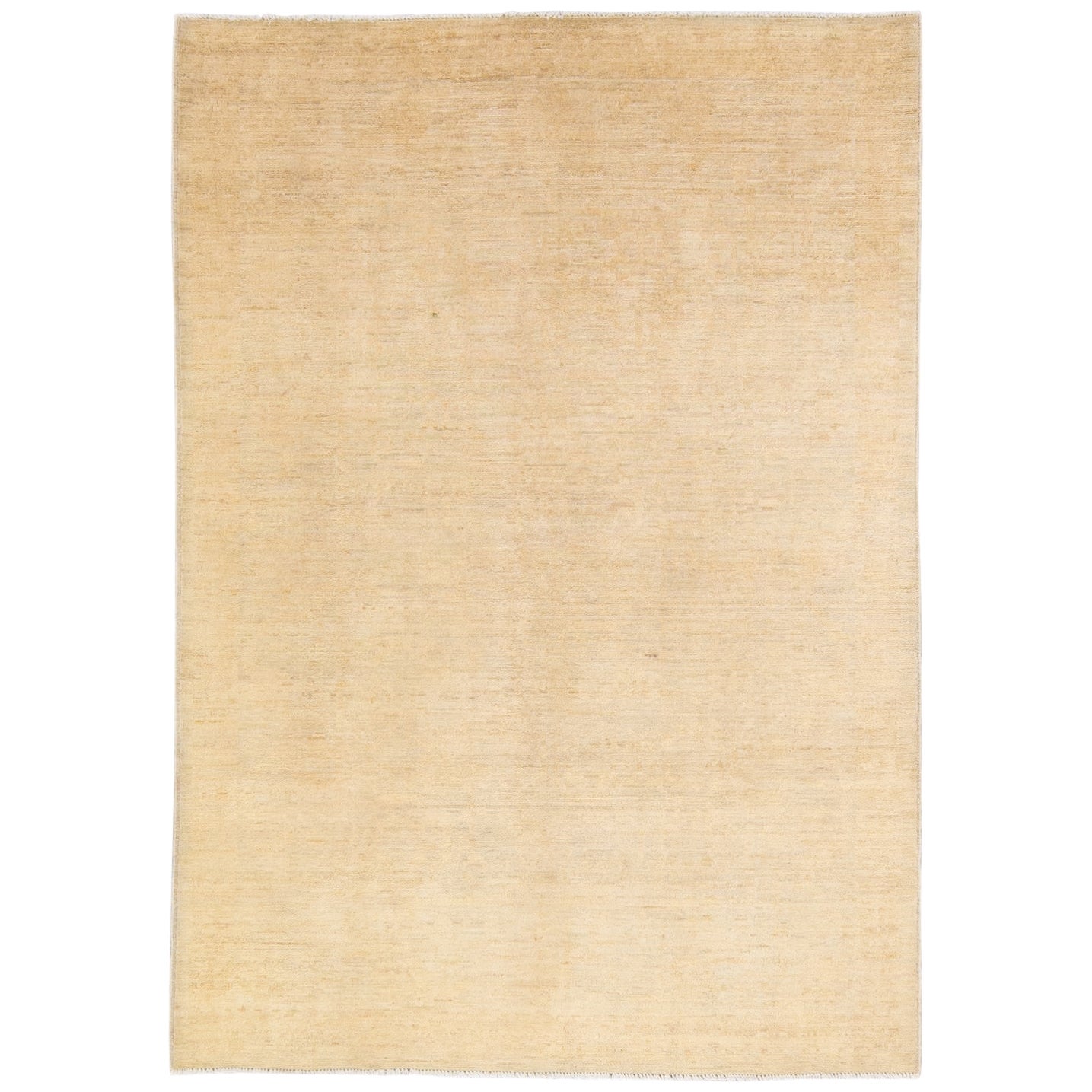 Handgefertigter Allover-Teppich aus Wolle in Beige im modernen Khotan-Stil