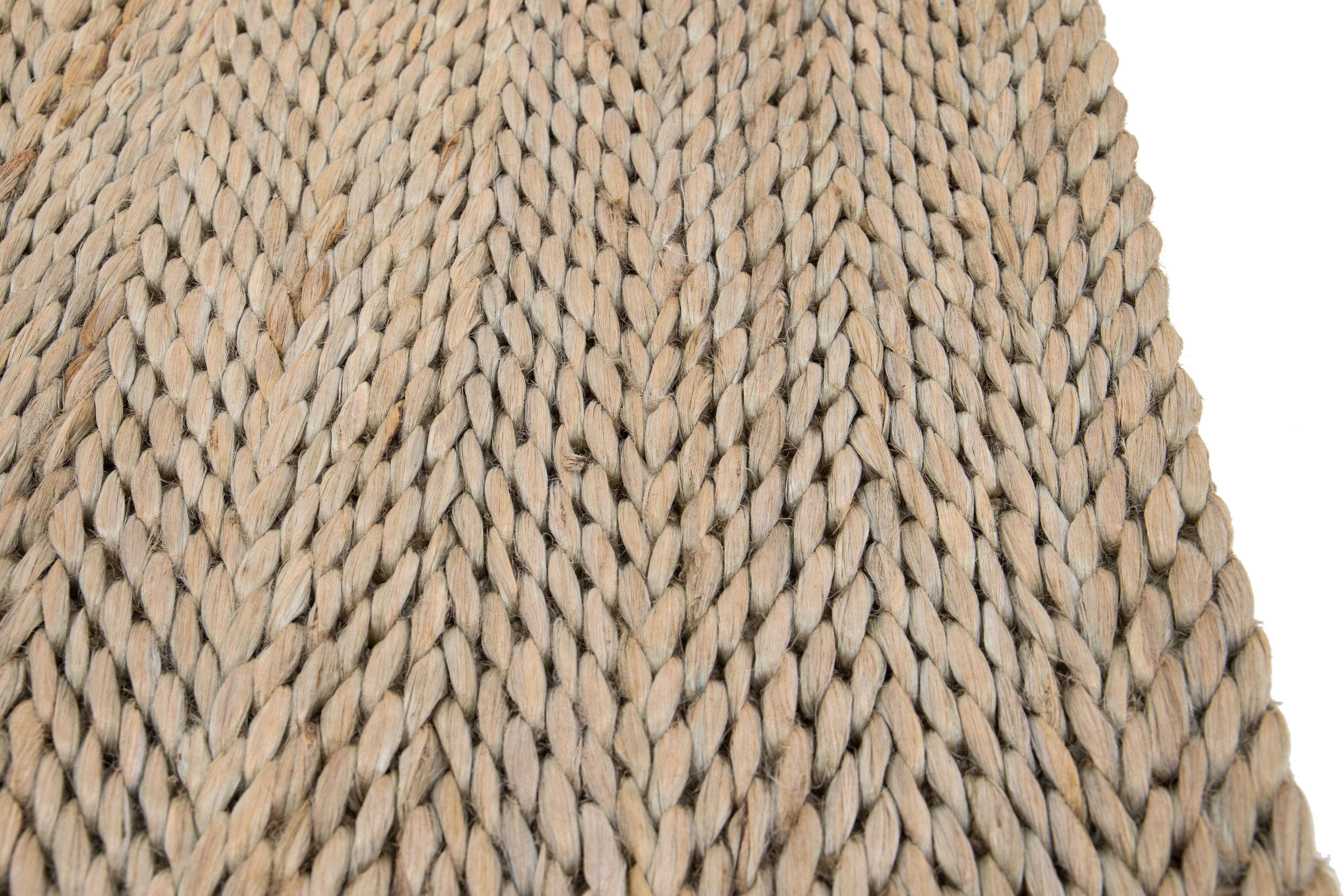 Beige Modern Natural Style Handmade Custom Jute Teppich (Moderne) im Angebot