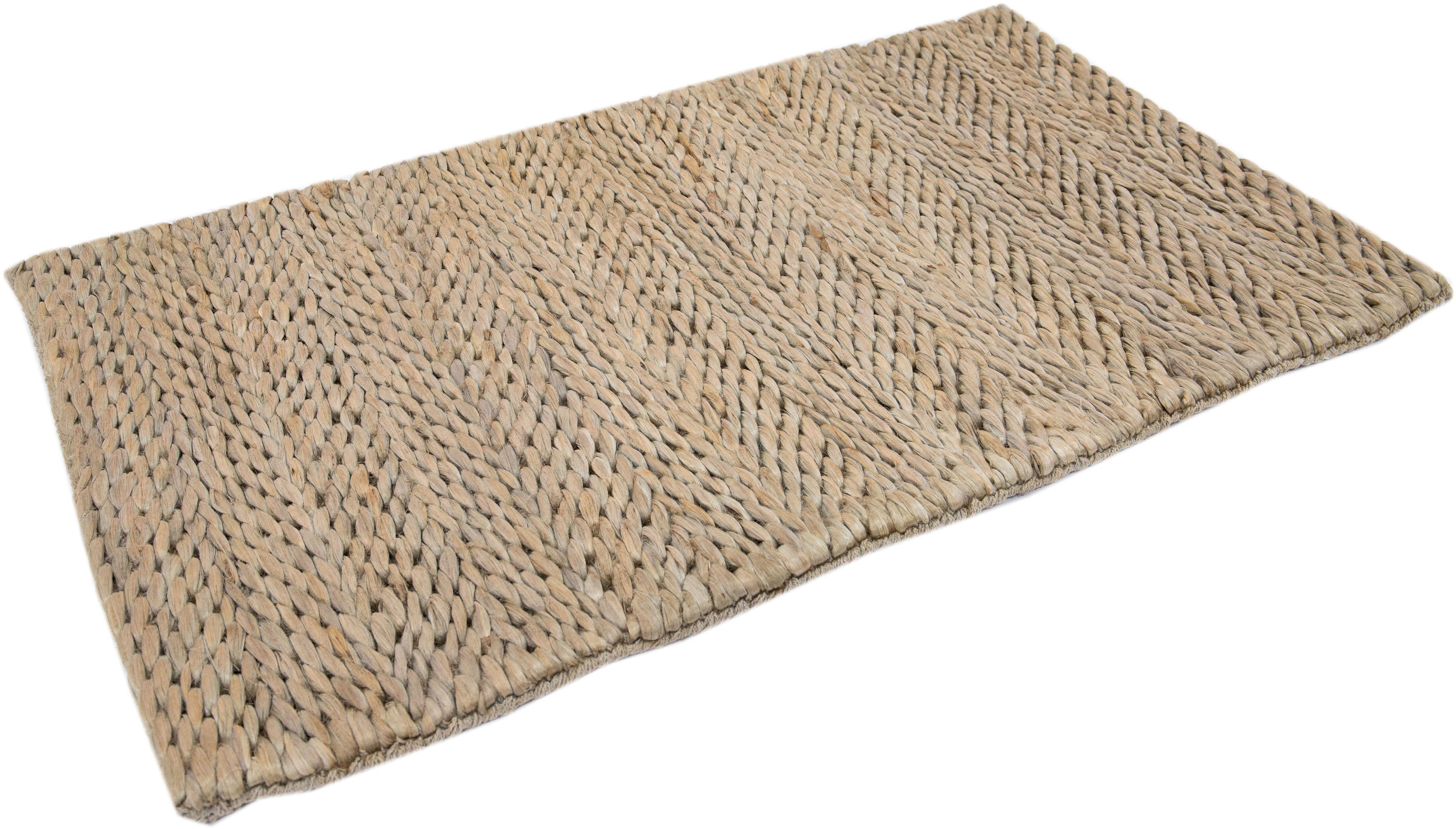 Beige Modern Natural Style Handmade Custom Jute Teppich (Handgewebt) im Angebot