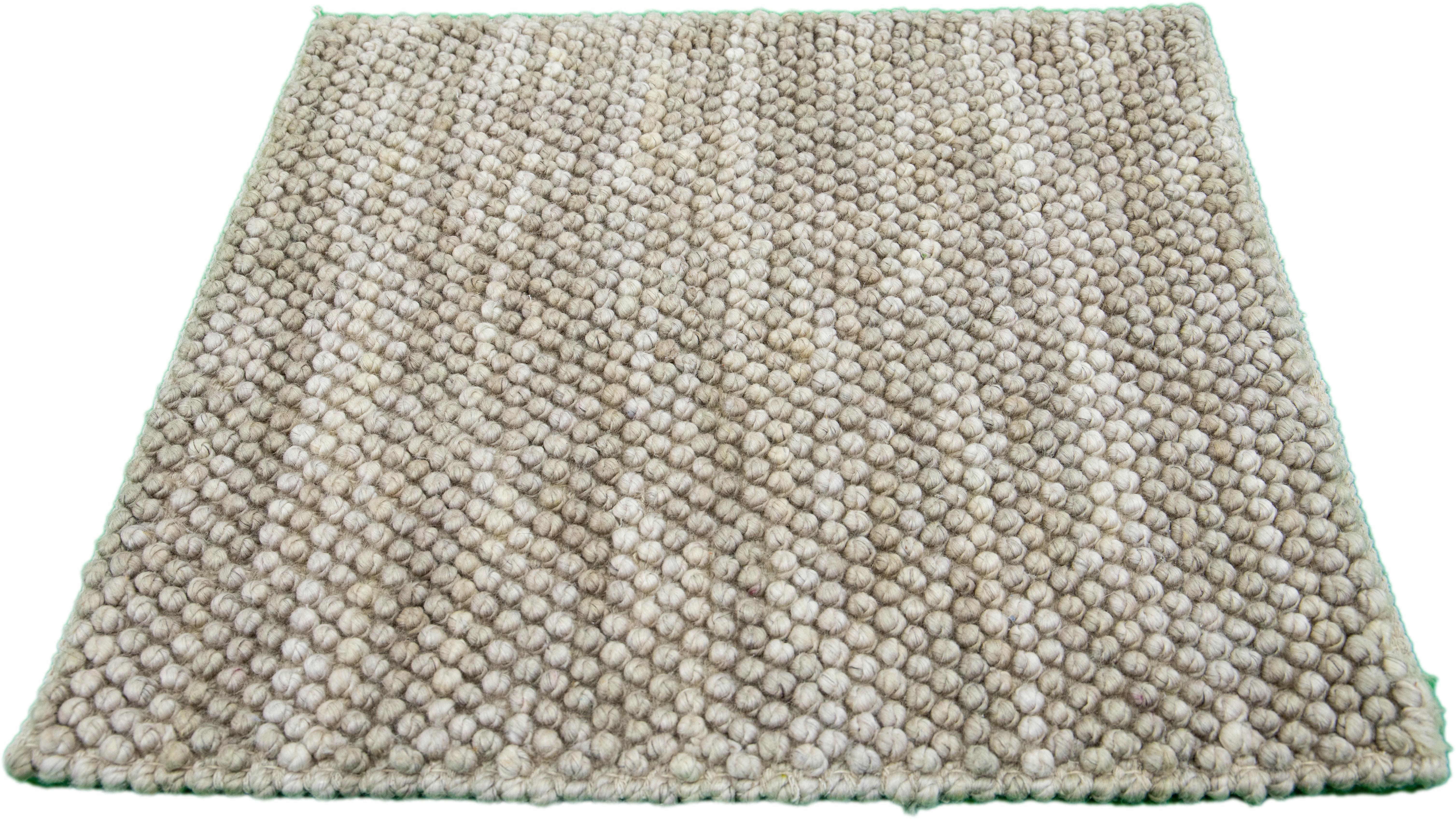Apadana's Modern Texture wool custom rug. Custom sizes and colors made-to-order. 

Material: Wool 
Techniques: Hand-Knotted
Style: Modern Texture
Lead time: Approx. 15-16 wks available 
Colors: As shown, other custom colors are available.