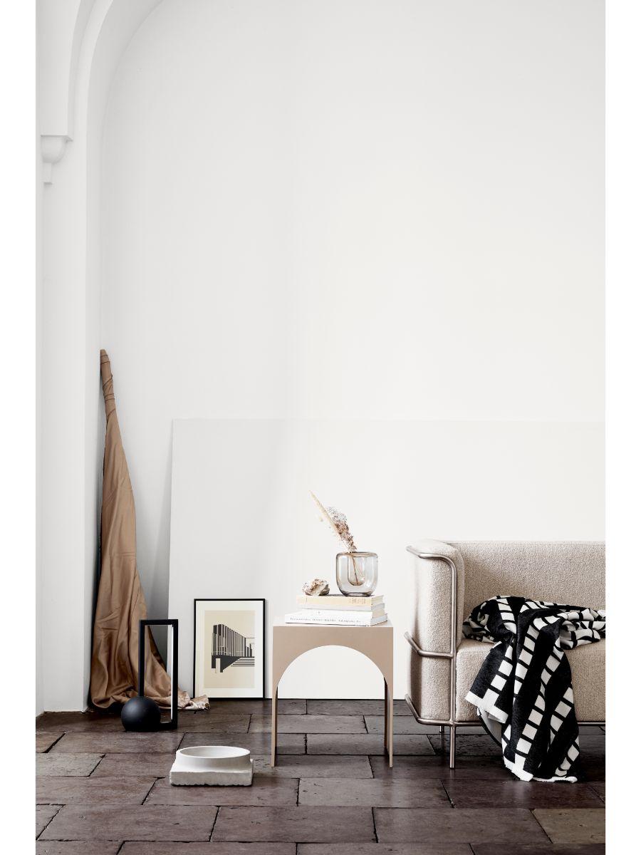 Contemporary Beige Modernist 3 Seat Sofa by Kristina Dam Studio For Sale