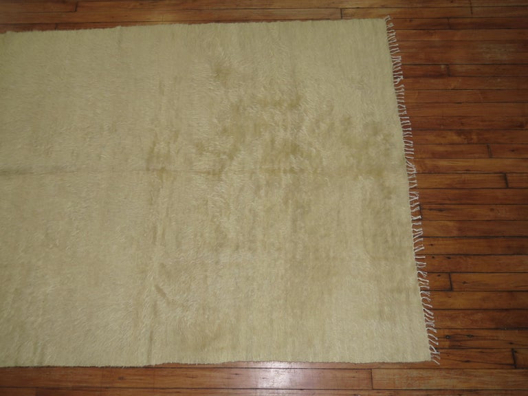 Beige Mohair Rug at 1stDibs