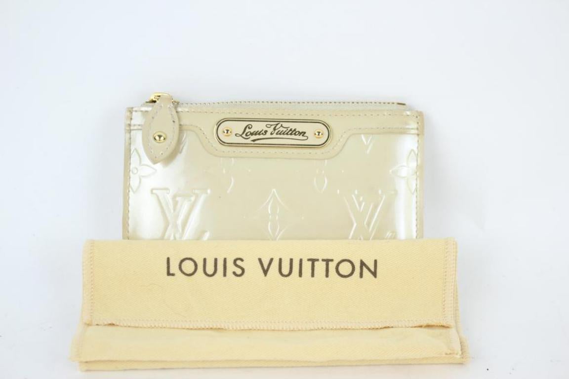 Beige Monogram Vernis Pochette Cles 5lk0918 Wallet In Fair Condition In Forest Hills, NY