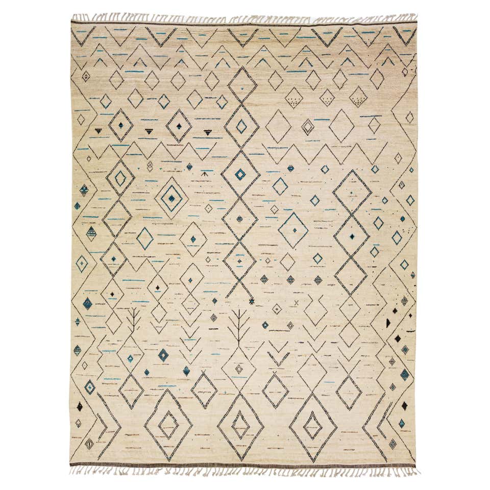 Rug and Kilim’s Moroccan Style Rug in Beige and Brown Geometric ...