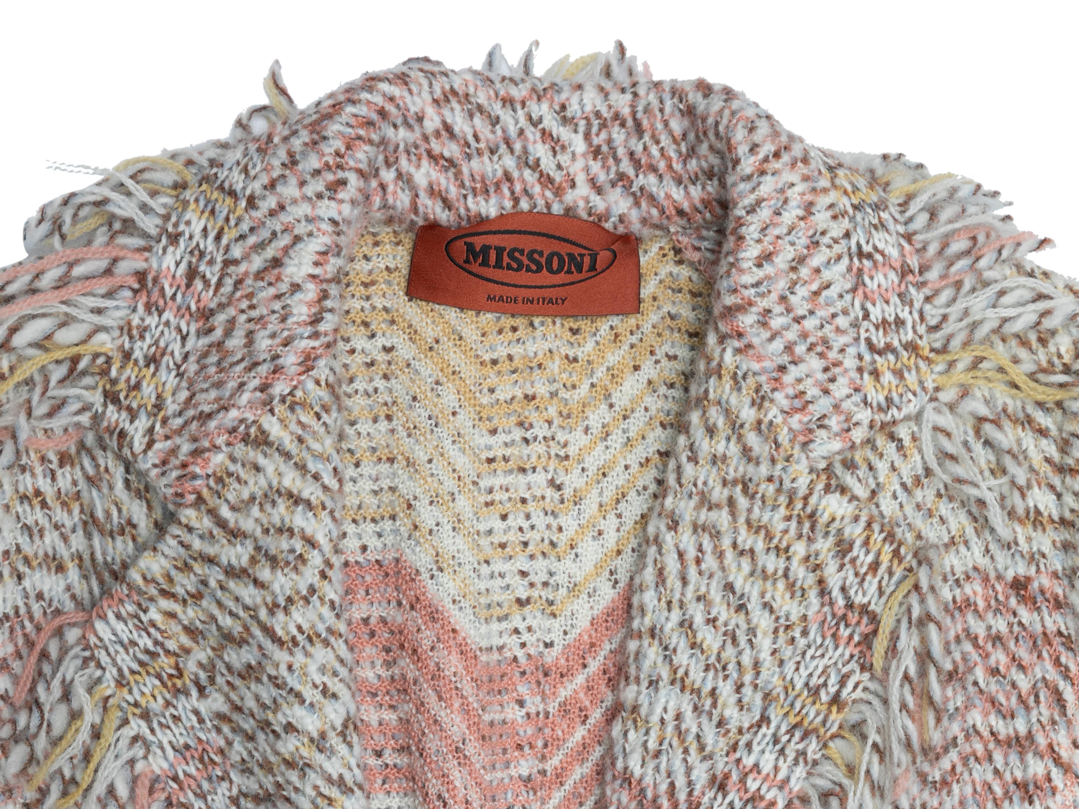 Women's or Men's Beige & Multicolor Missoni Wool Knit Blazer Size IT 40