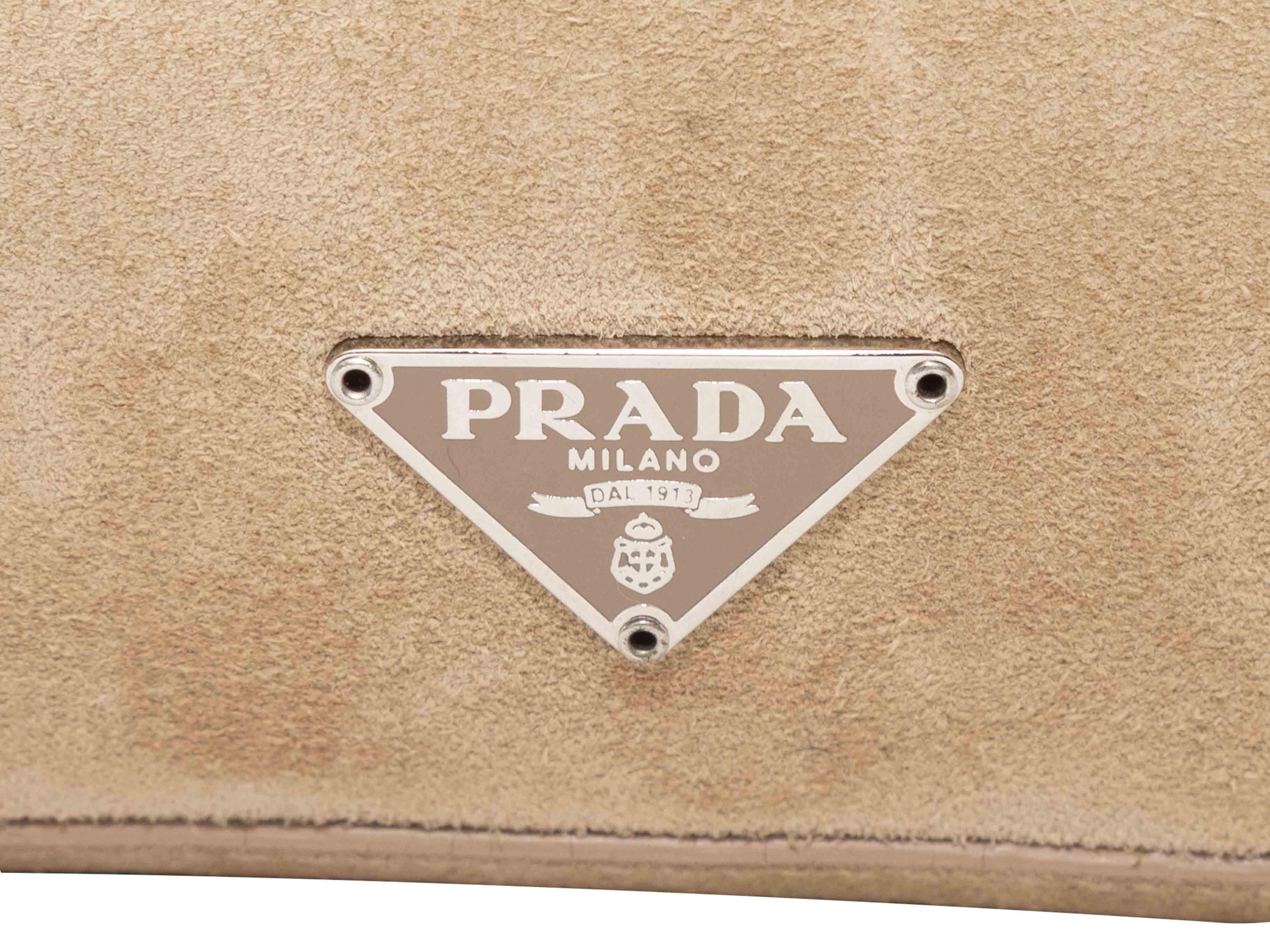 Beige & Multicolor Prada Meer-Motiv Cabrio-Clutch im Angebot 2
