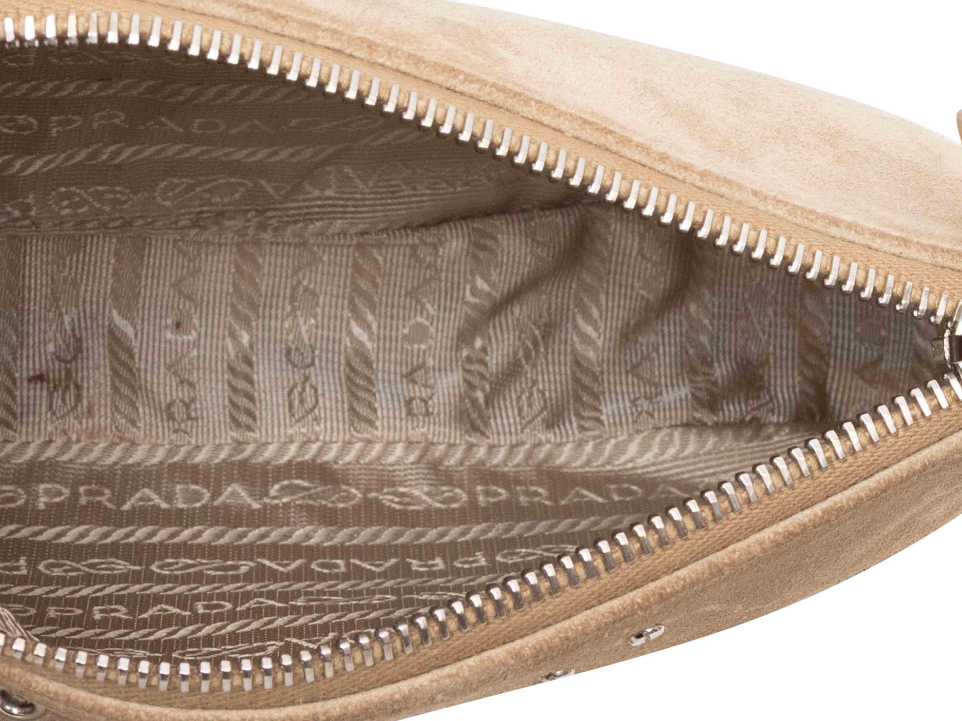 Beige & Multicolor Prada Meer-Motiv Cabrio-Clutch im Angebot 4