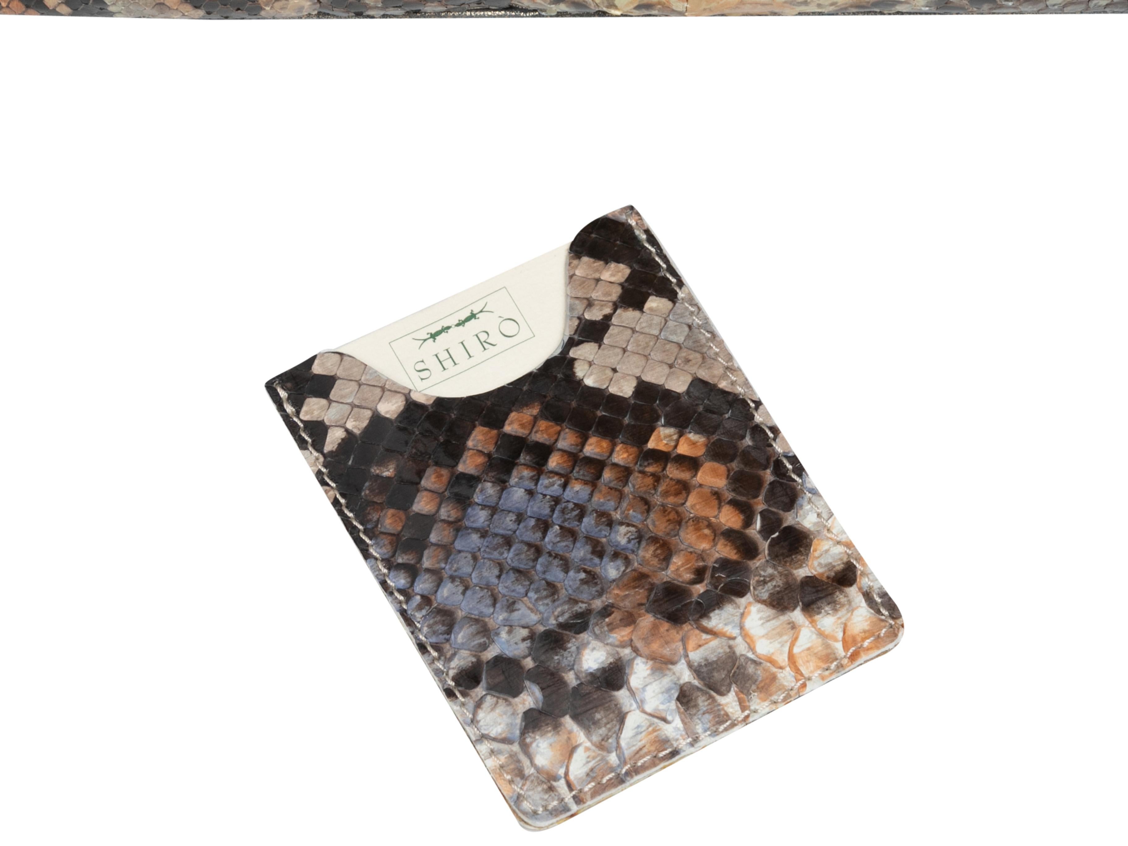 Beige & Multicolor Shiro Snakeskin Tote Bag 4