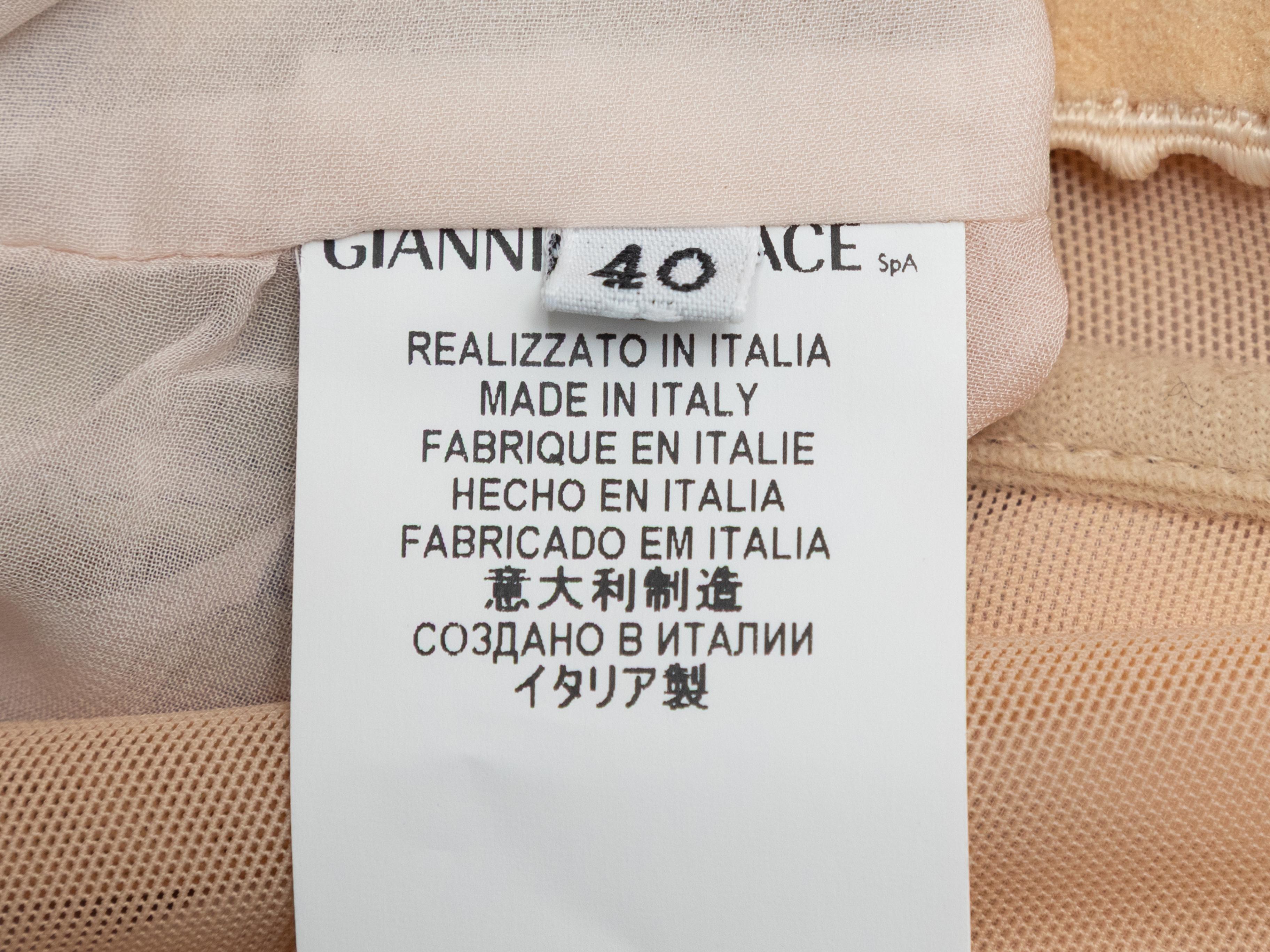 Beige & Multicolor Versace Collection Printed Silk Halter Dress Size IT 40 For Sale 3