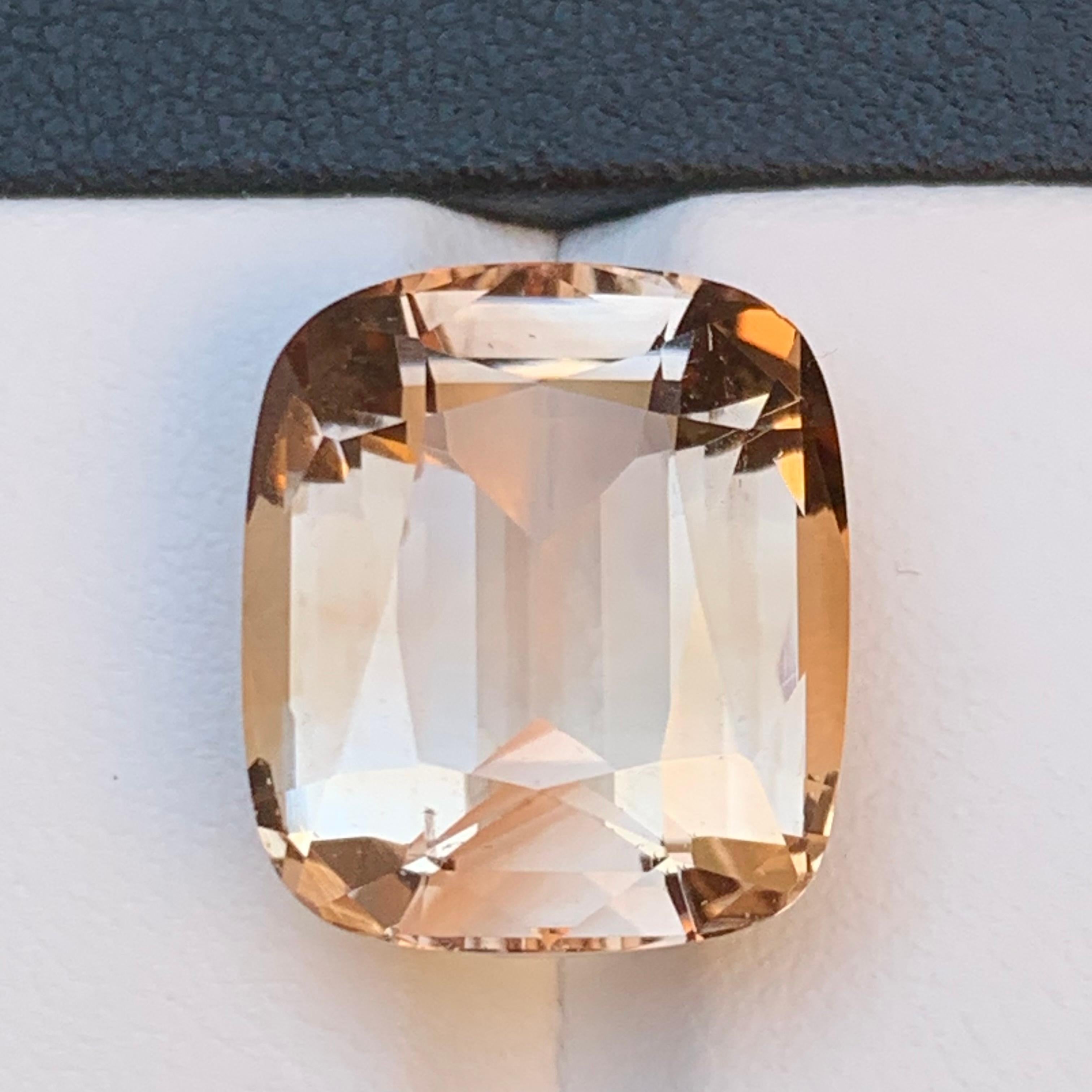 Beige Topacio Natural Collar Colgante Piedra suelta 19,85 Ct Cushion Cut-Joyería Corte cojín en venta