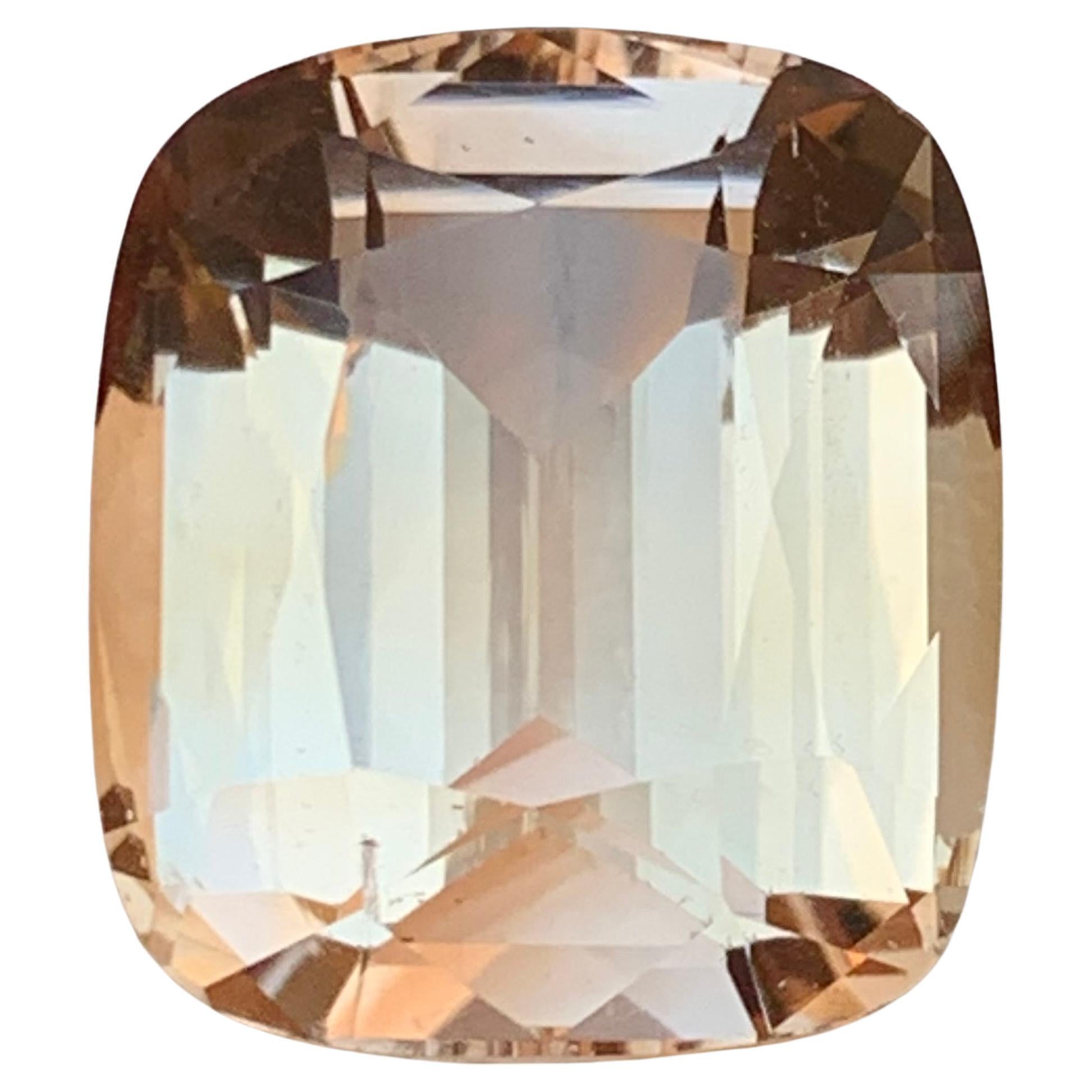 Beige Natürlicher Topas Halskette Anhänger Lose Edelstein 19.85 Ct Cushion Cut-Schmuck