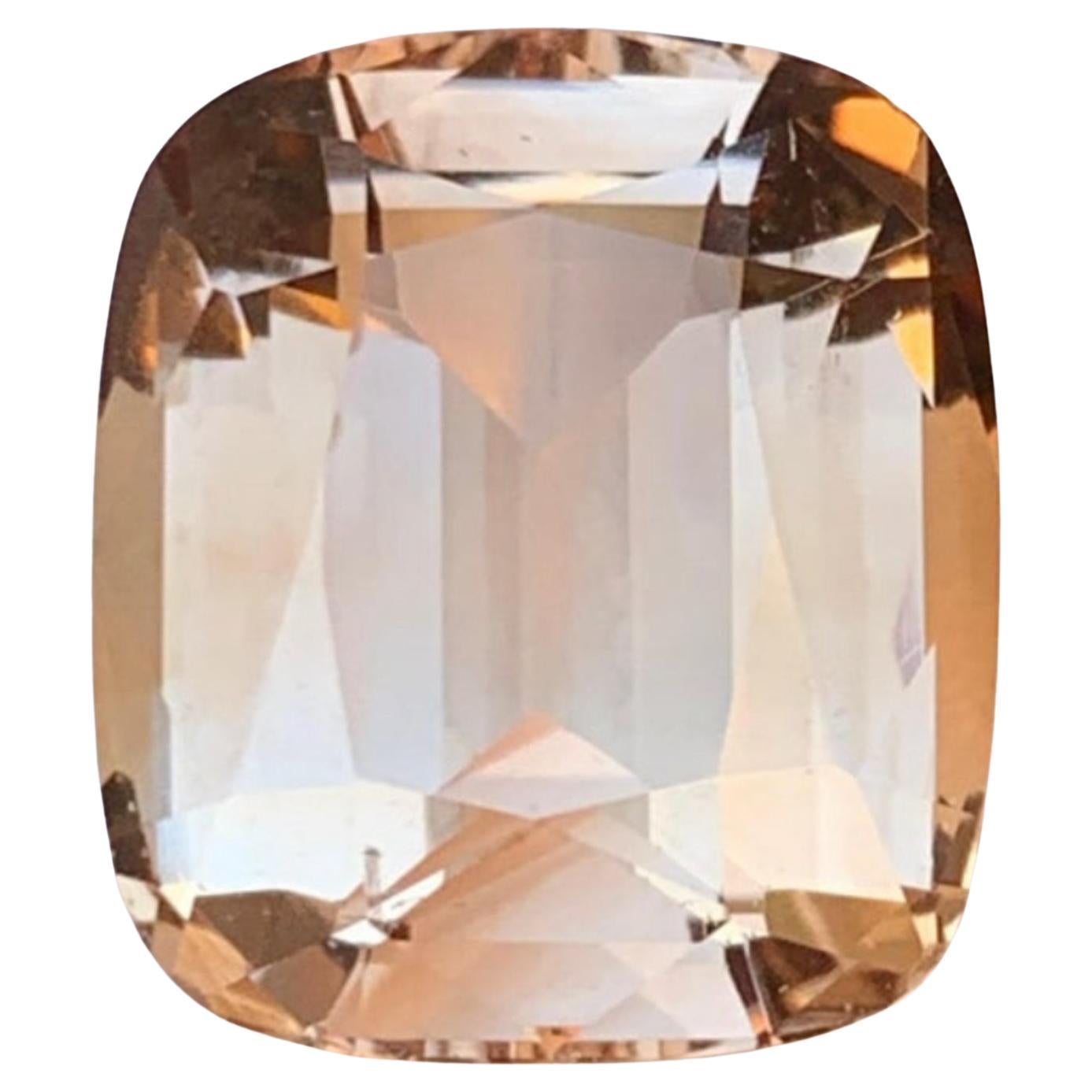 Beige Natürlicher Topas Halskette Anhänger Lose Edelstein 19.85 Ct Cushion Cut-Schmuck