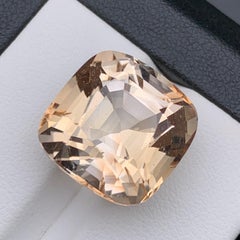 Beige Natural Topaz Necklace Pendant Loose Gemstone 23.70 Ct Cushion Cut-Jewelry