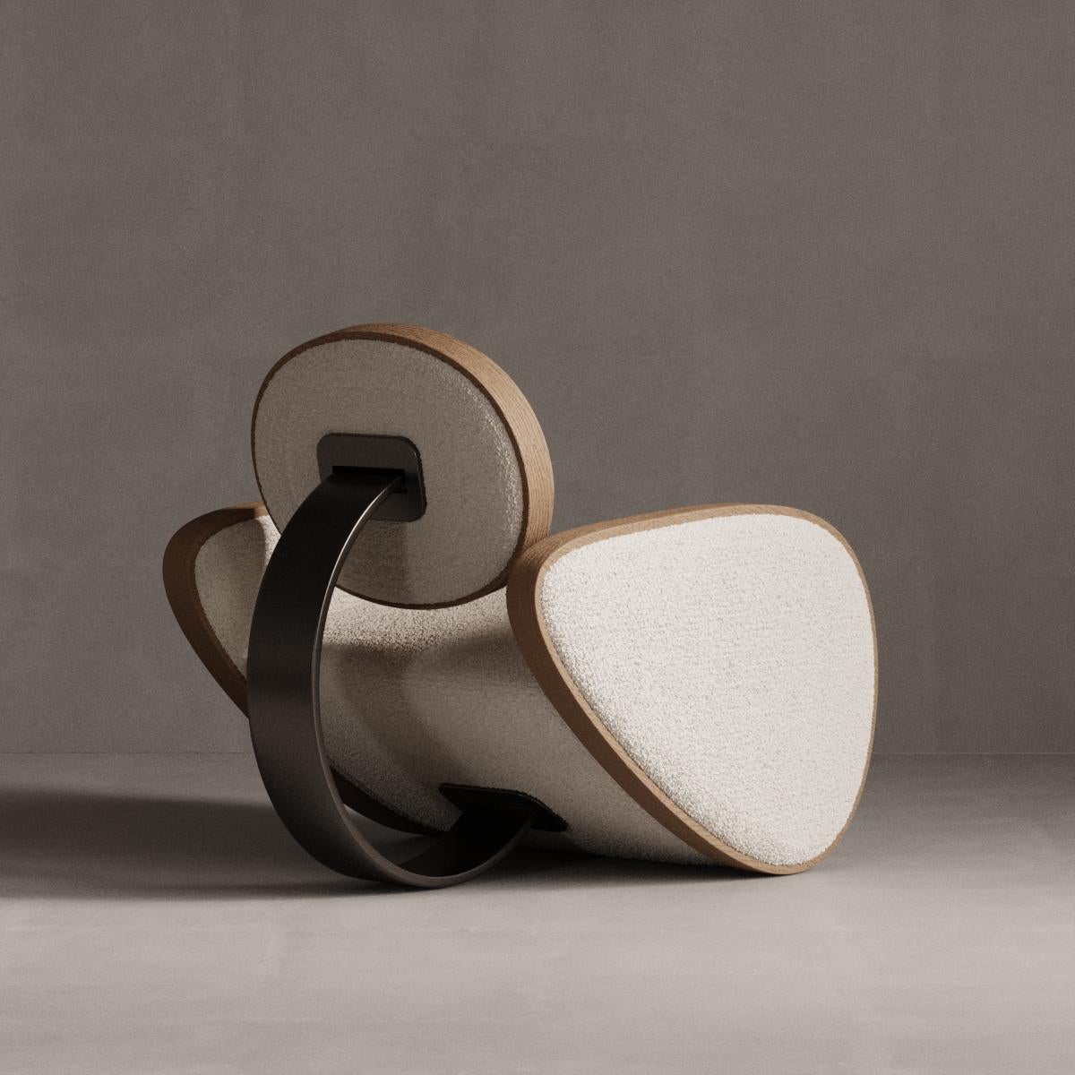 Beigefarbener Nautilus-Stuhl von Plyus Design (Emiratisch) im Angebot