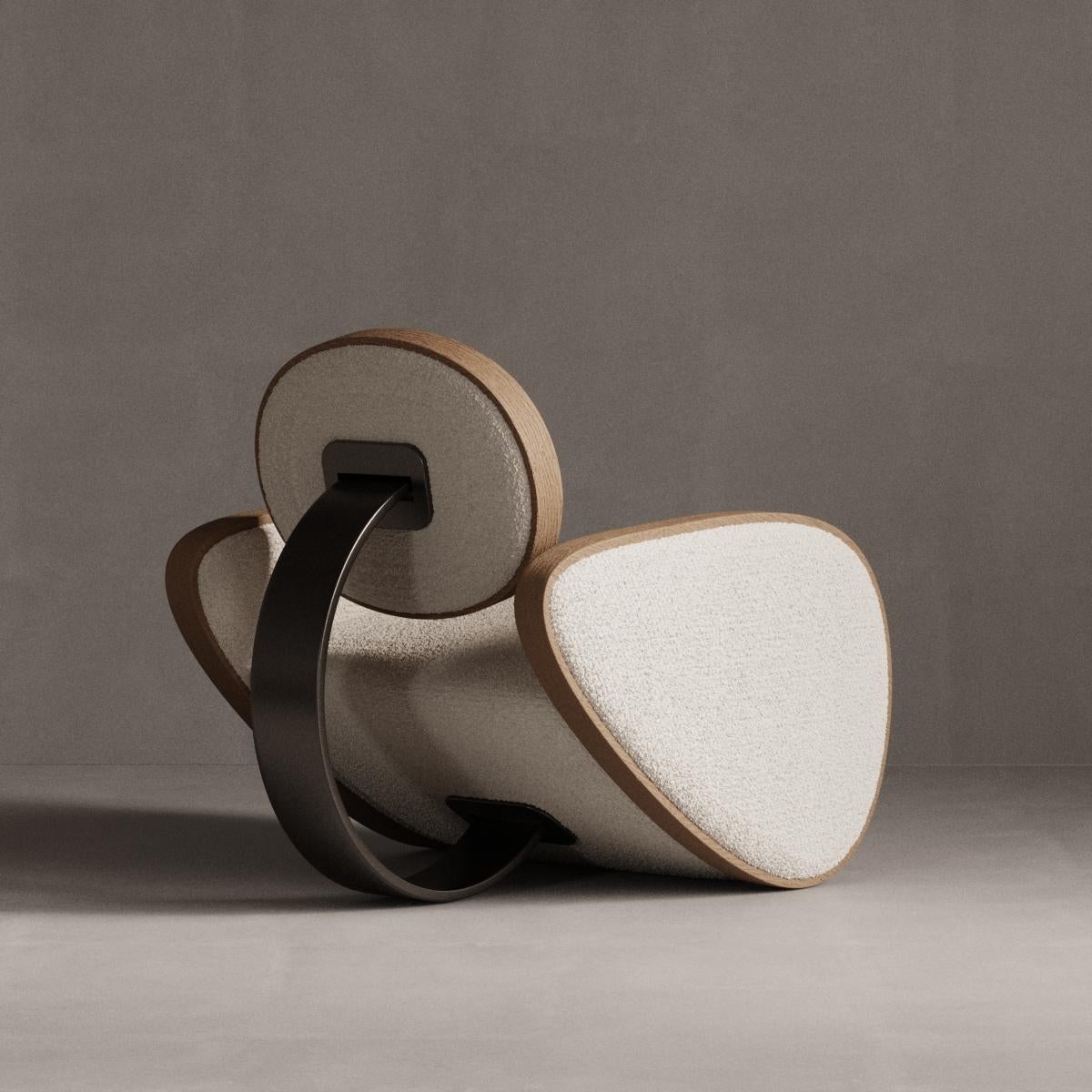Emirian Beige Nautilus Chair by Plyus Furniture For Sale