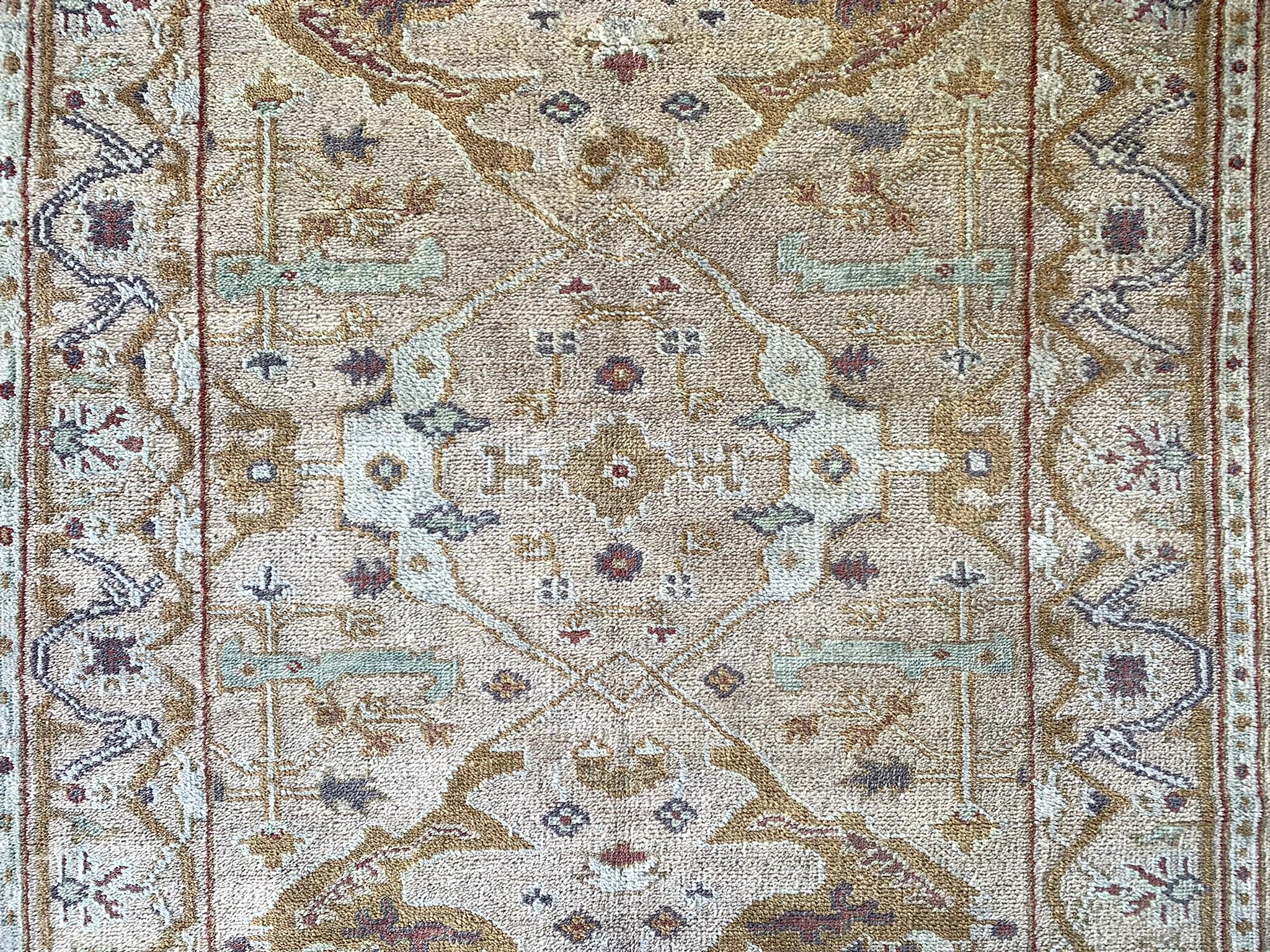 Indien Beige Oushak en vente