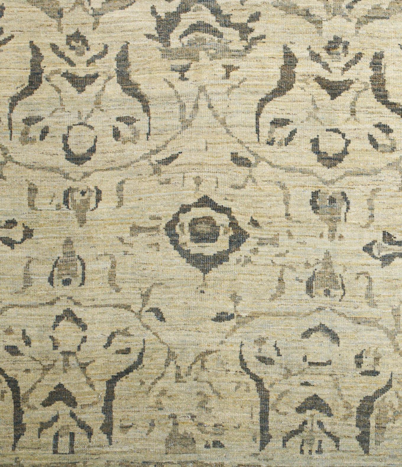 Alfombra Persa Beige Anudada a Mano 16 pies x 19 pies 8, Tamaño de la Sala de Estar en venta 1