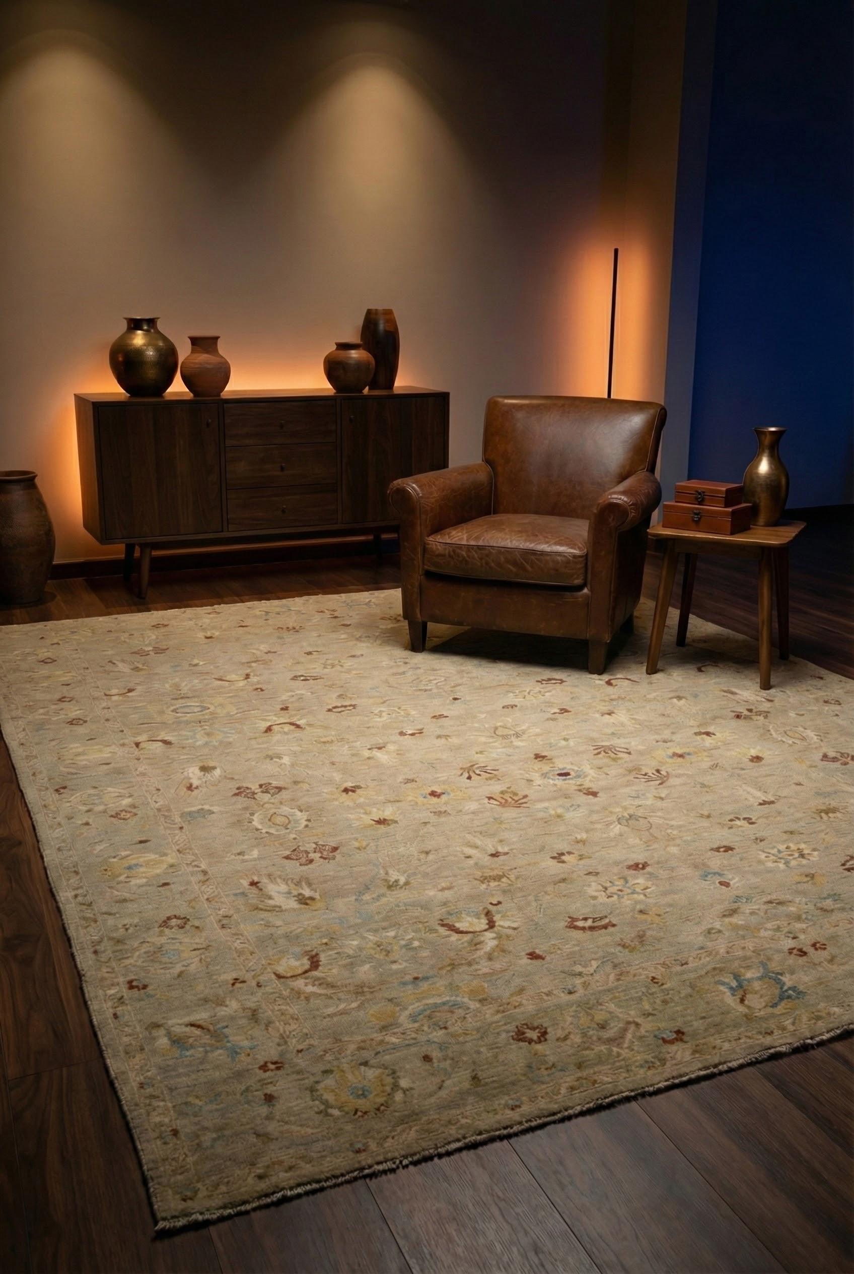 Beige Persische Wolle Hand geknüpft Teppich 16 ft x 19 ft, Übergröße, Sultanabad Rugs (Handgewebt) im Angebot