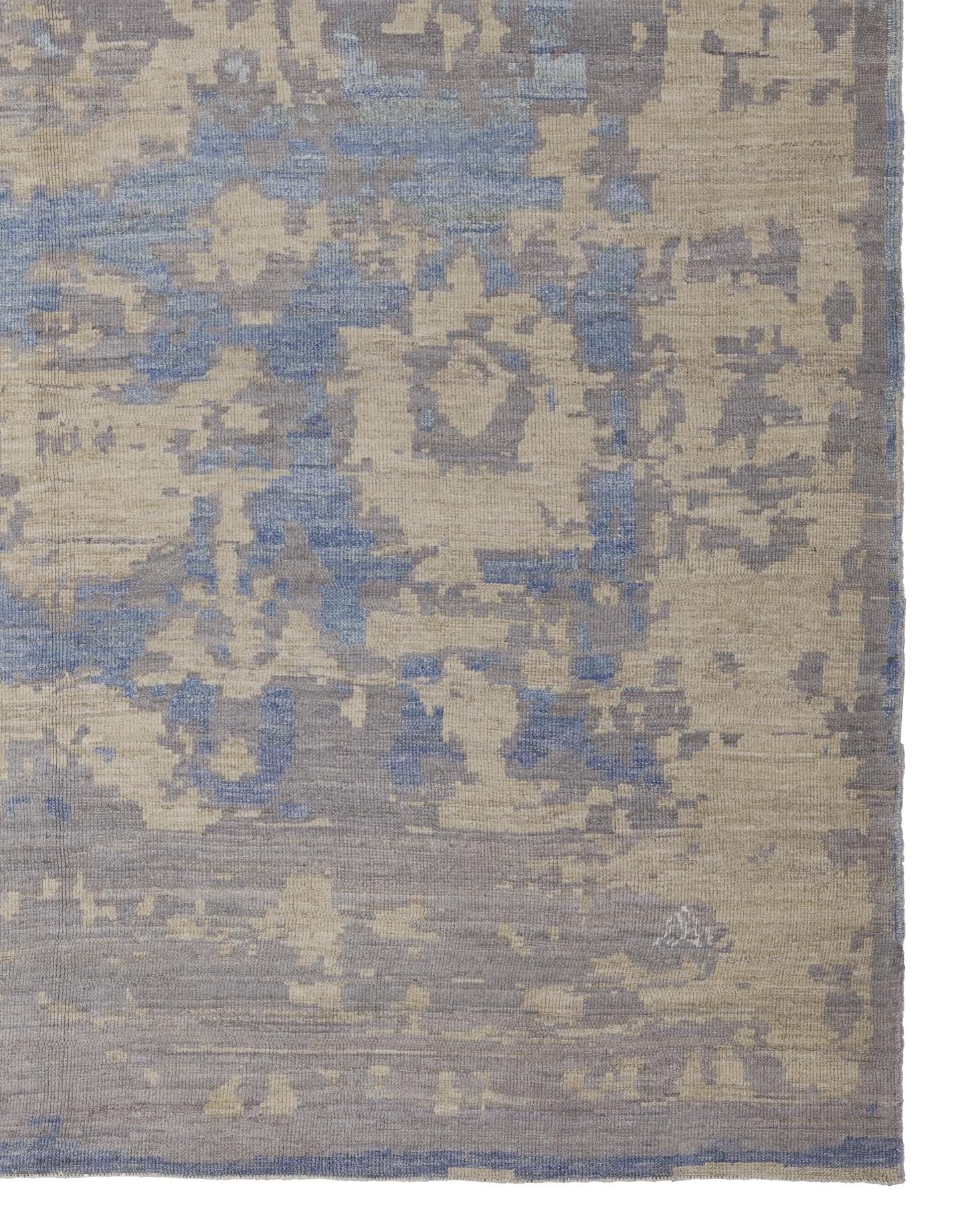 Beige Persian Wool Hand Knotted Rug 8 ft x 10 ft (Persisch) im Angebot