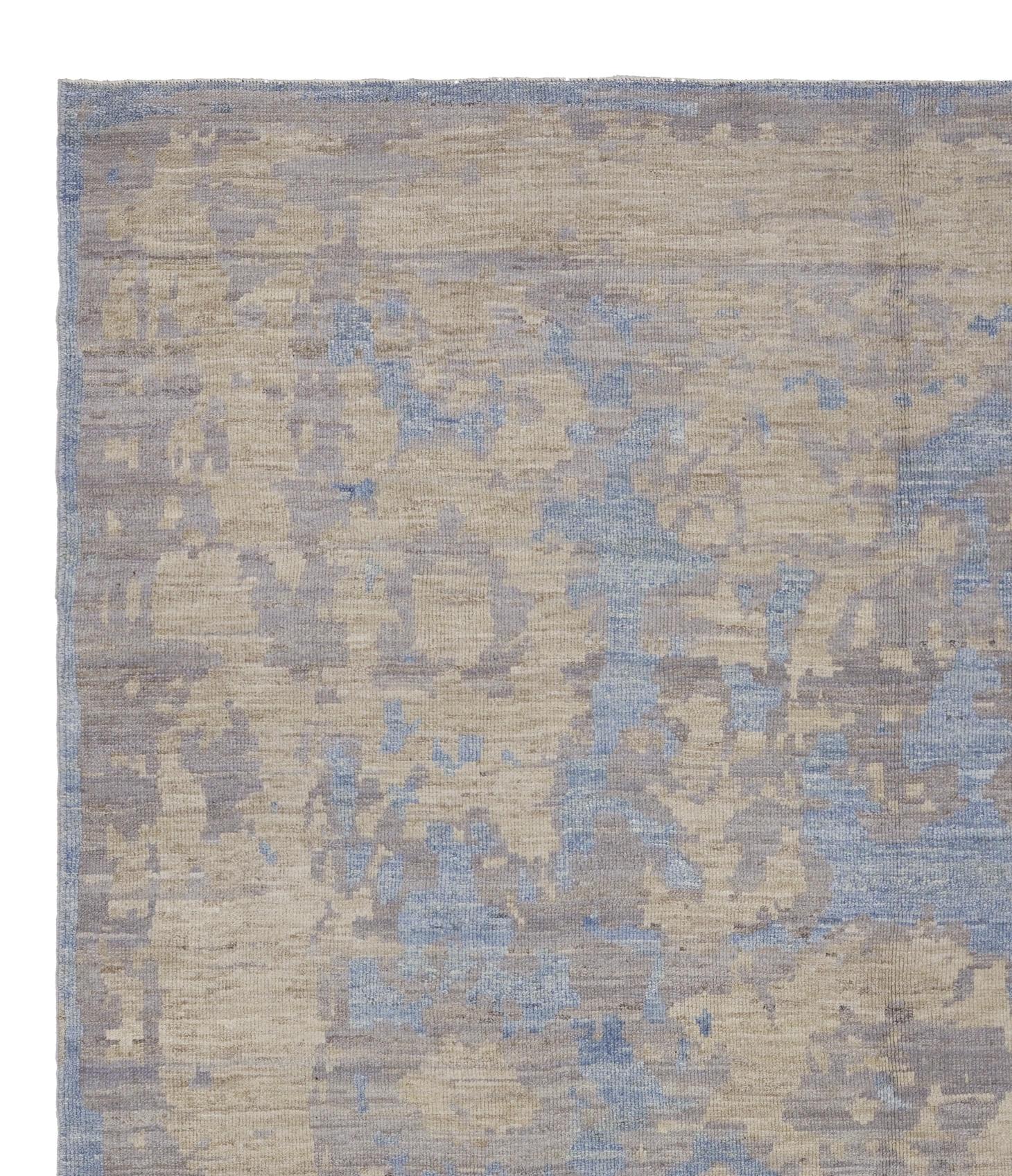 Beige Persian Wool Hand Knotted Rug 8 ft x 10 ft (Handgewebt) im Angebot