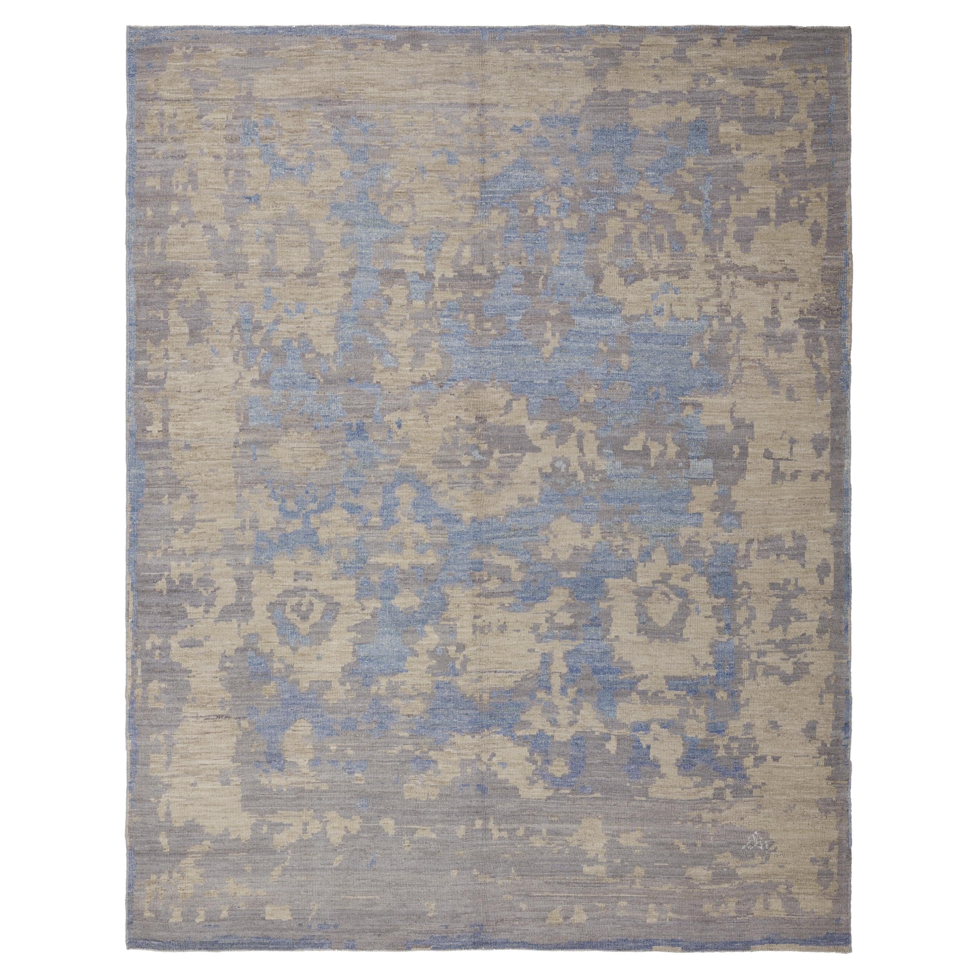 Beige Persian Wool Hand Knotted Rug 8 ft x 10 ft im Angebot