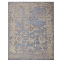 Beige Persian Wool Hand Knotted Rug 8 ft x 10 ft