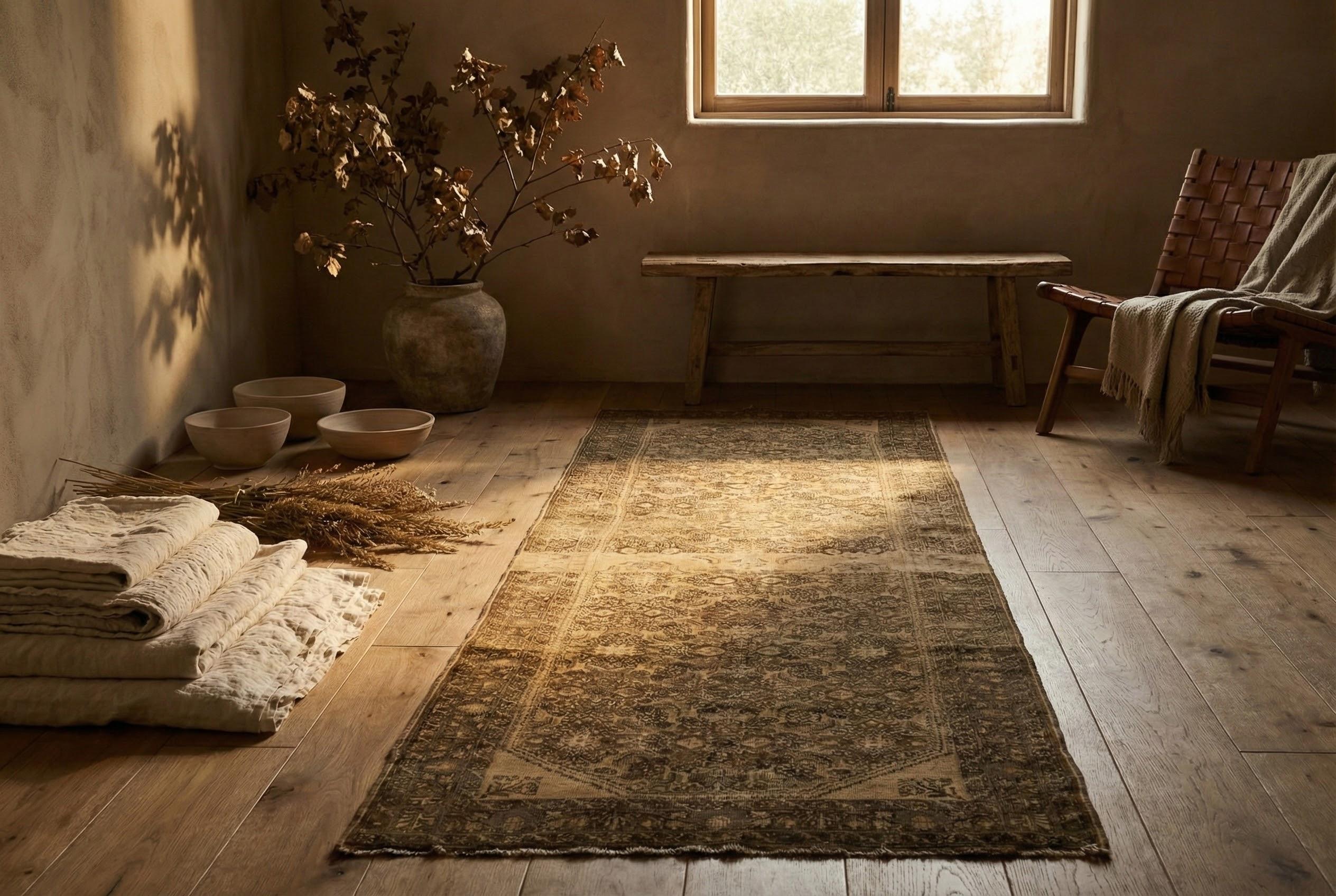 This antique Persian Hamadan runner dates from approximately 1870–1890 and represents a classic village-woven interpretation of the region’s densely patterned niche layouts. Measuring about 2 ft 10 in x 10 ft 0 in (≈ 2.63 m²), it belongs to the