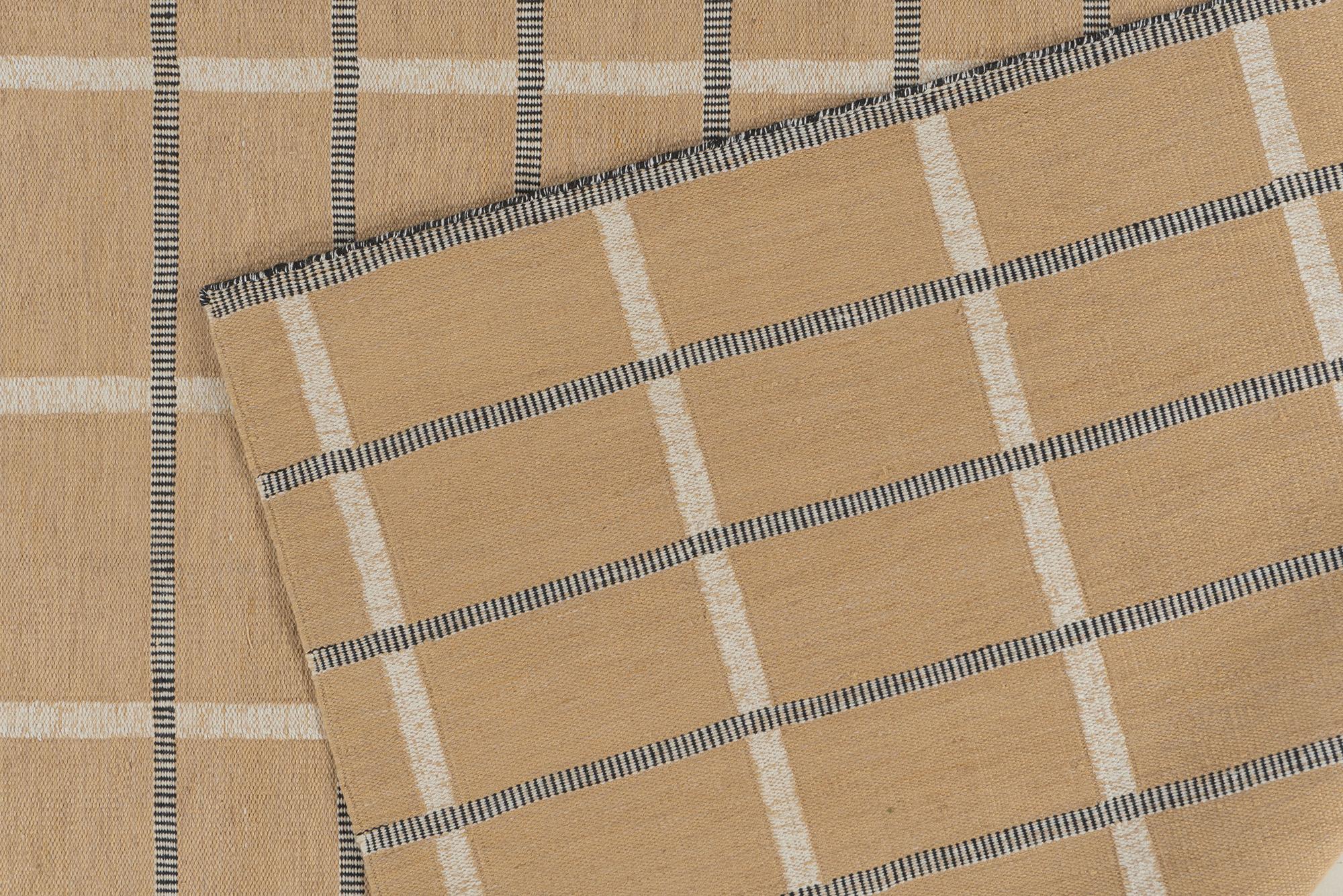 Alfombra de exterior de cuadros beige para interior, 9' x 12 en venta 4
