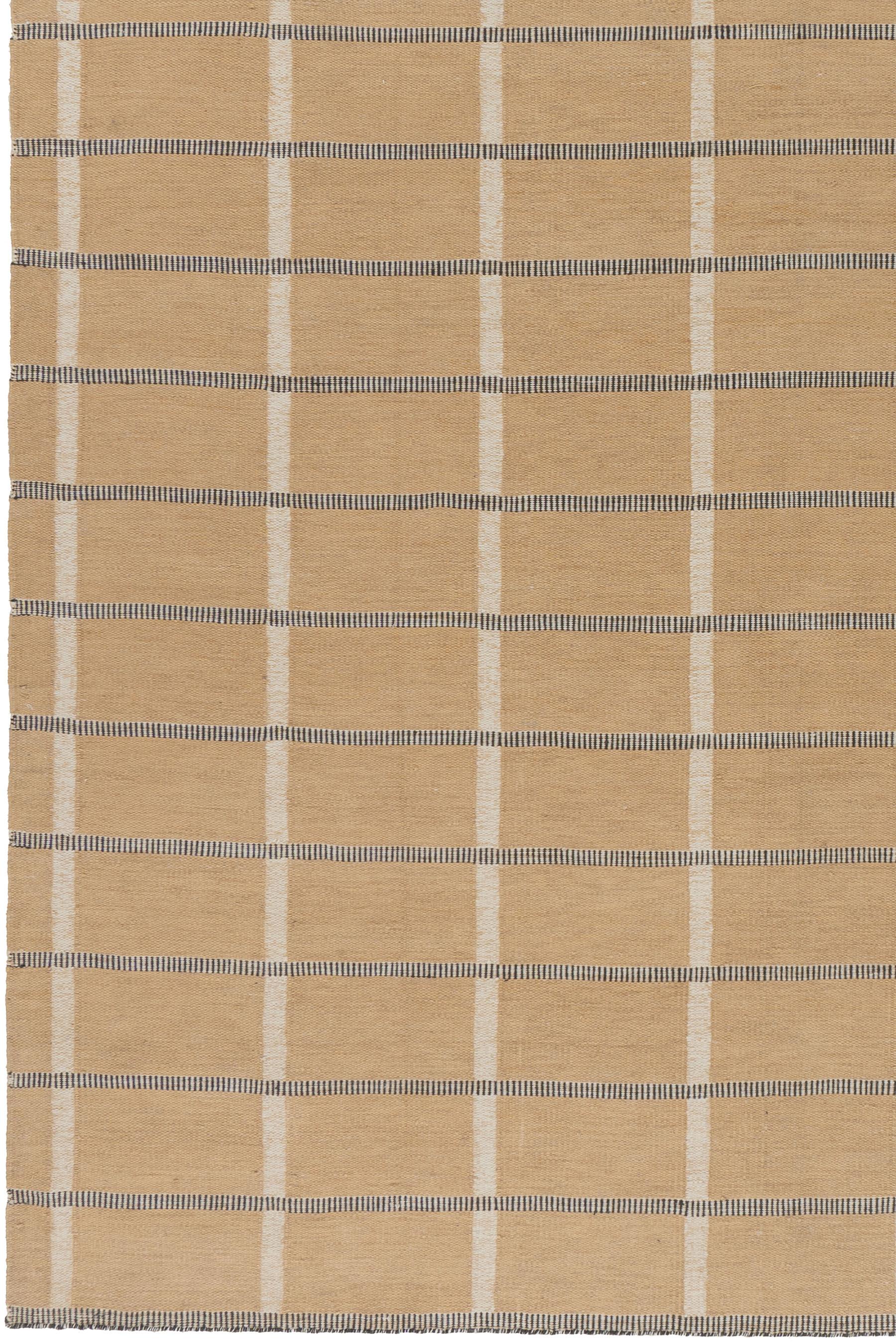 Alfombra de exterior de cuadros beige para interior, 9' x 12 Siglo XXI y contemporáneo en venta