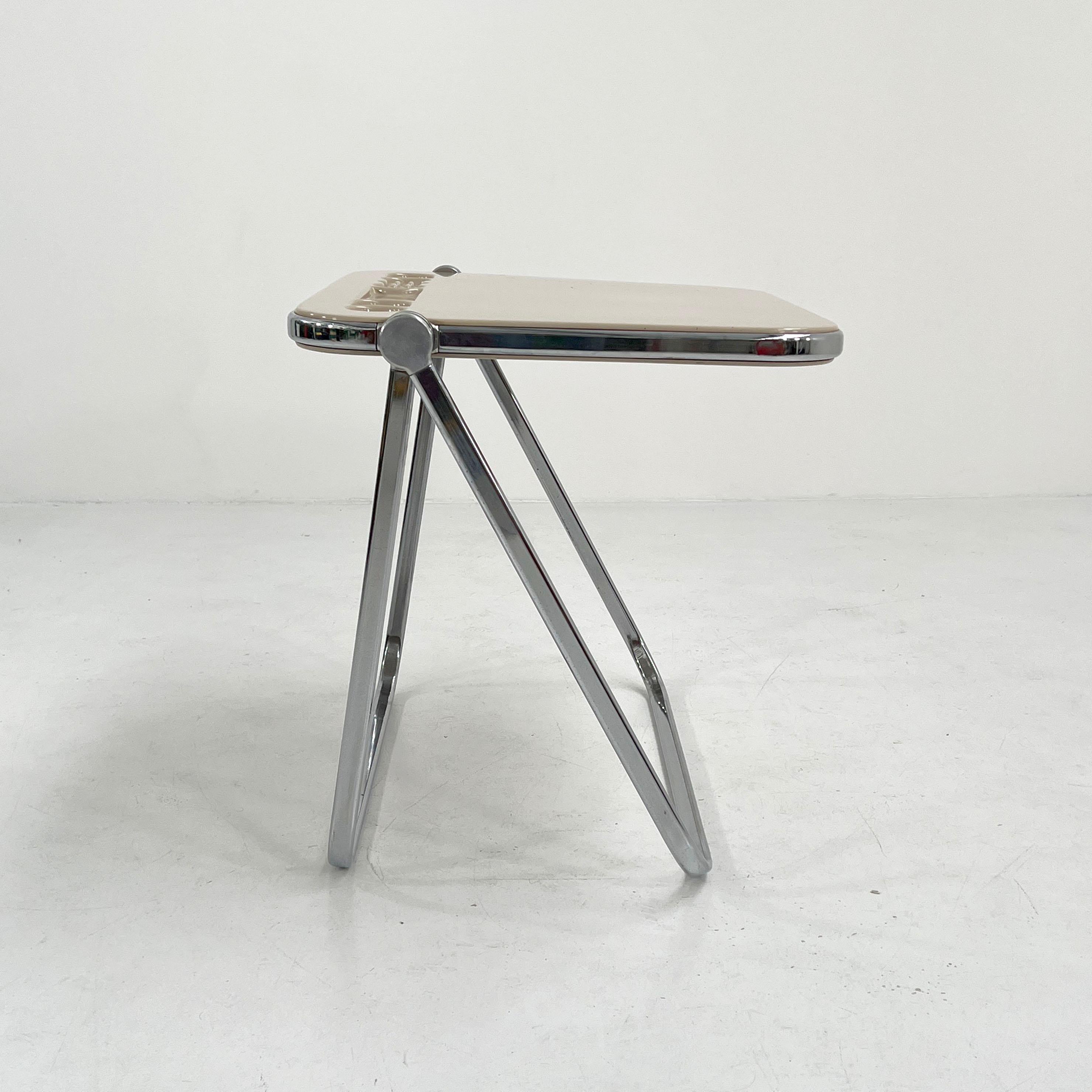 Mid-Century Modern Beige Platone Folding Desk by Giancarlo Piretti for Anonima Castelli, 1970s
