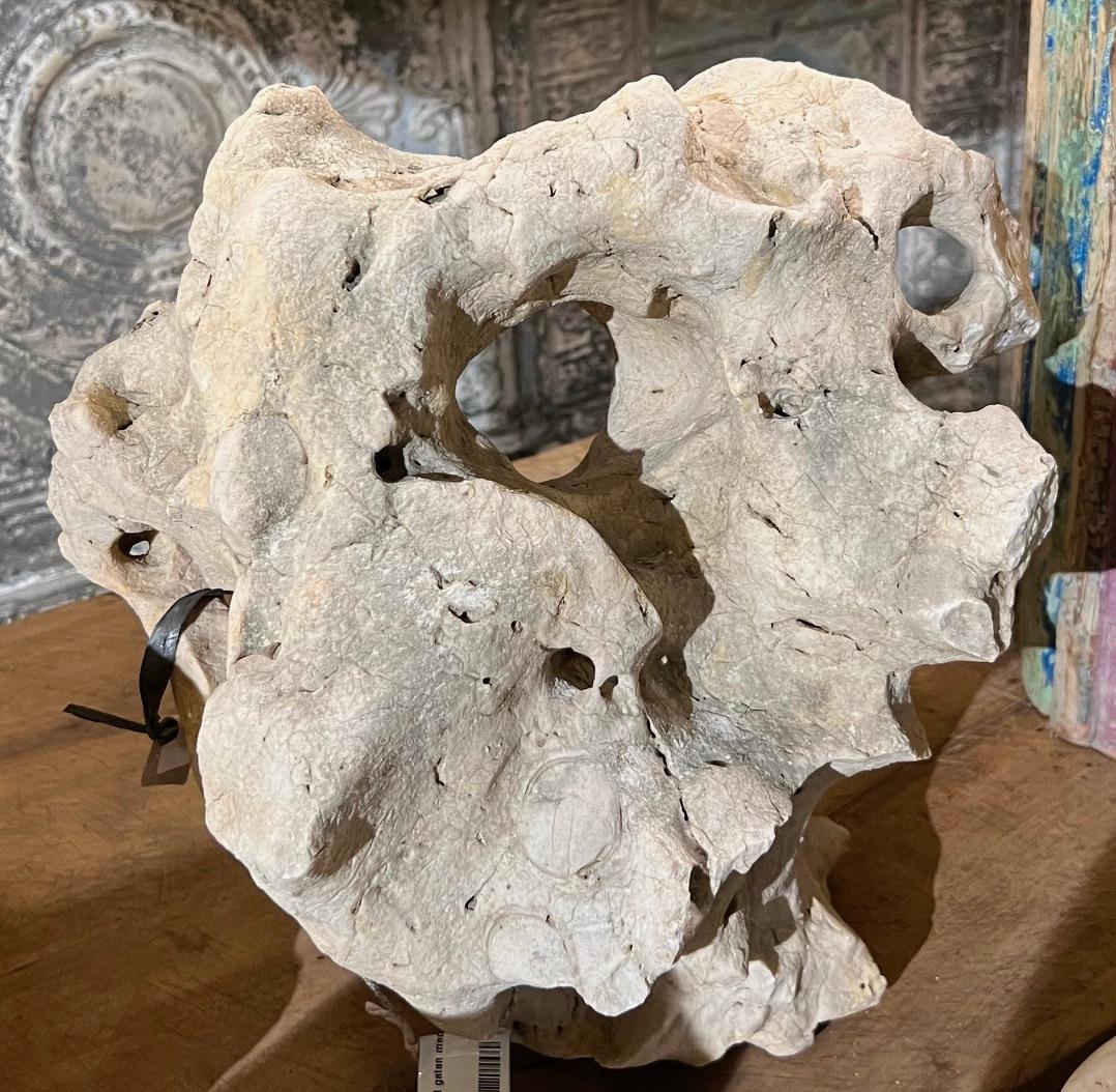 Escultura prehistórica de piedra beige, Indonesia Indonesio en venta