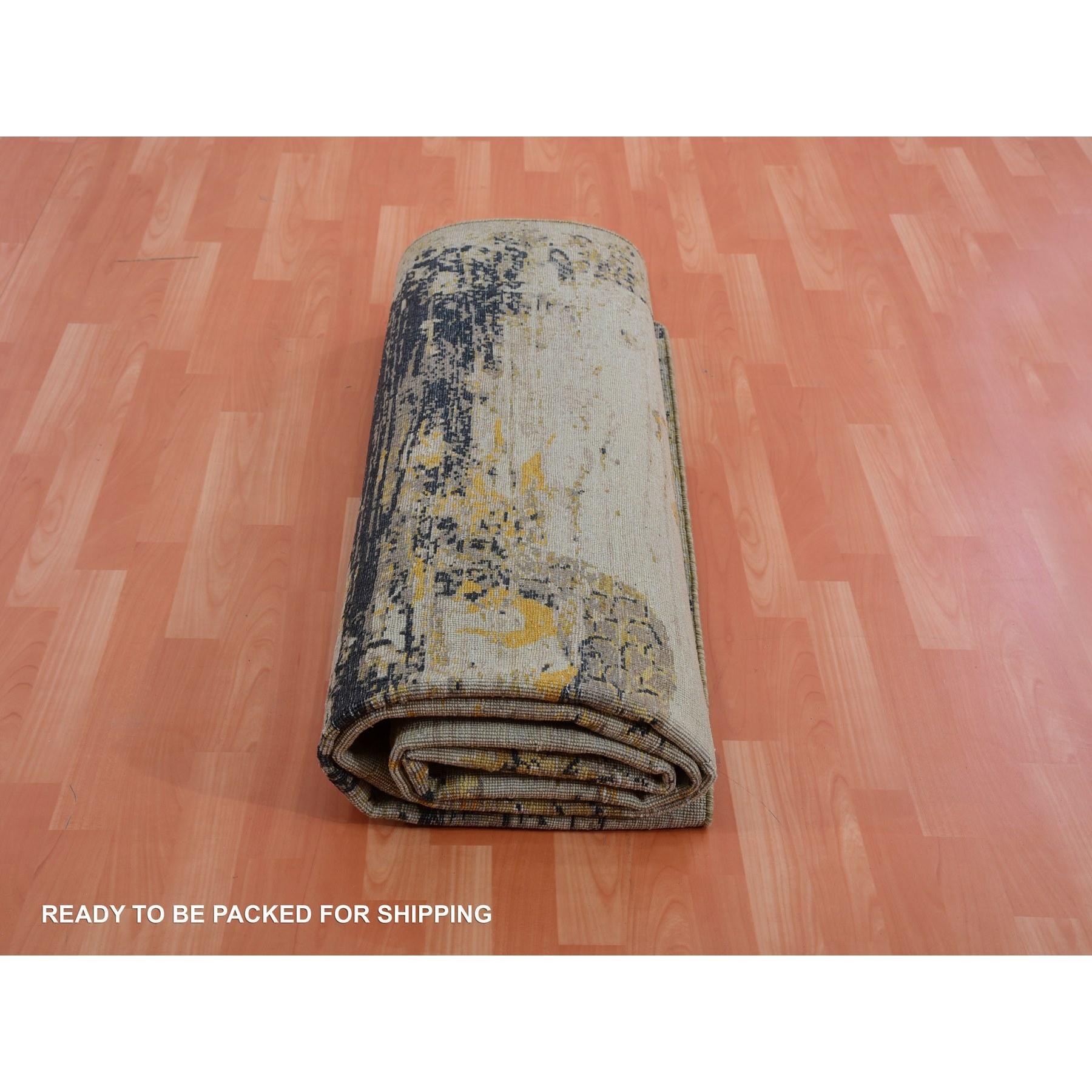 Alfombra anudada a mano beige de pura lana antigua de inspiración china con diseño de dragón 8'x10'4 en venta 2