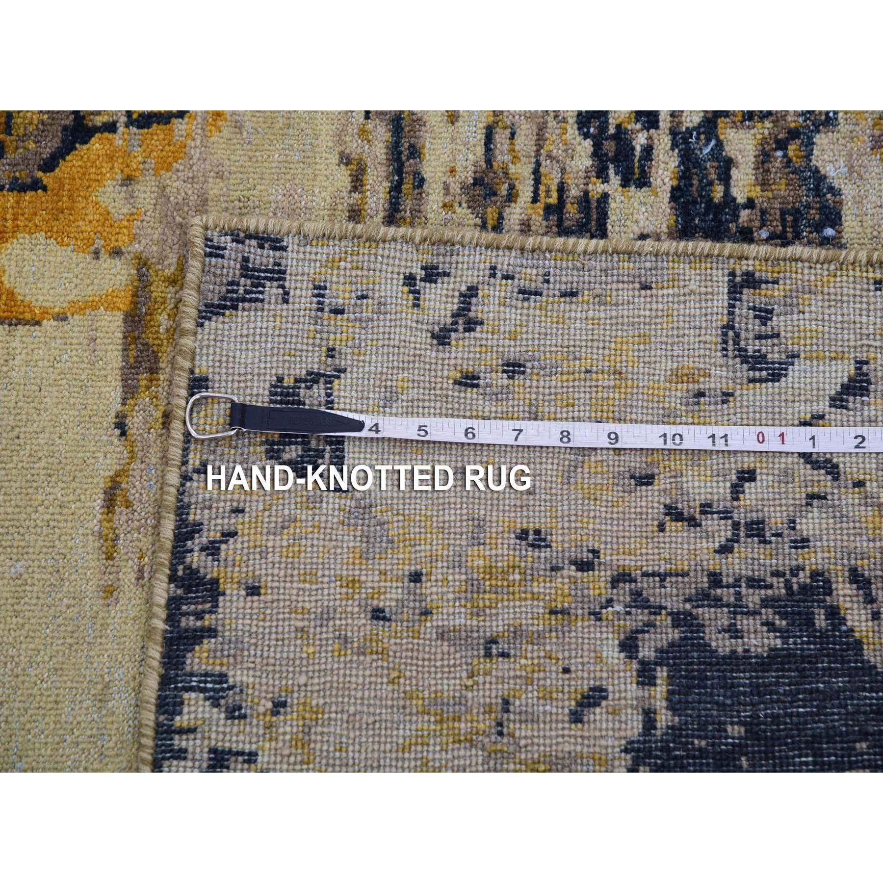 Alfombra anudada a mano beige de pura lana antigua de inspiración china con diseño de dragón 8'x10'4 en venta 4