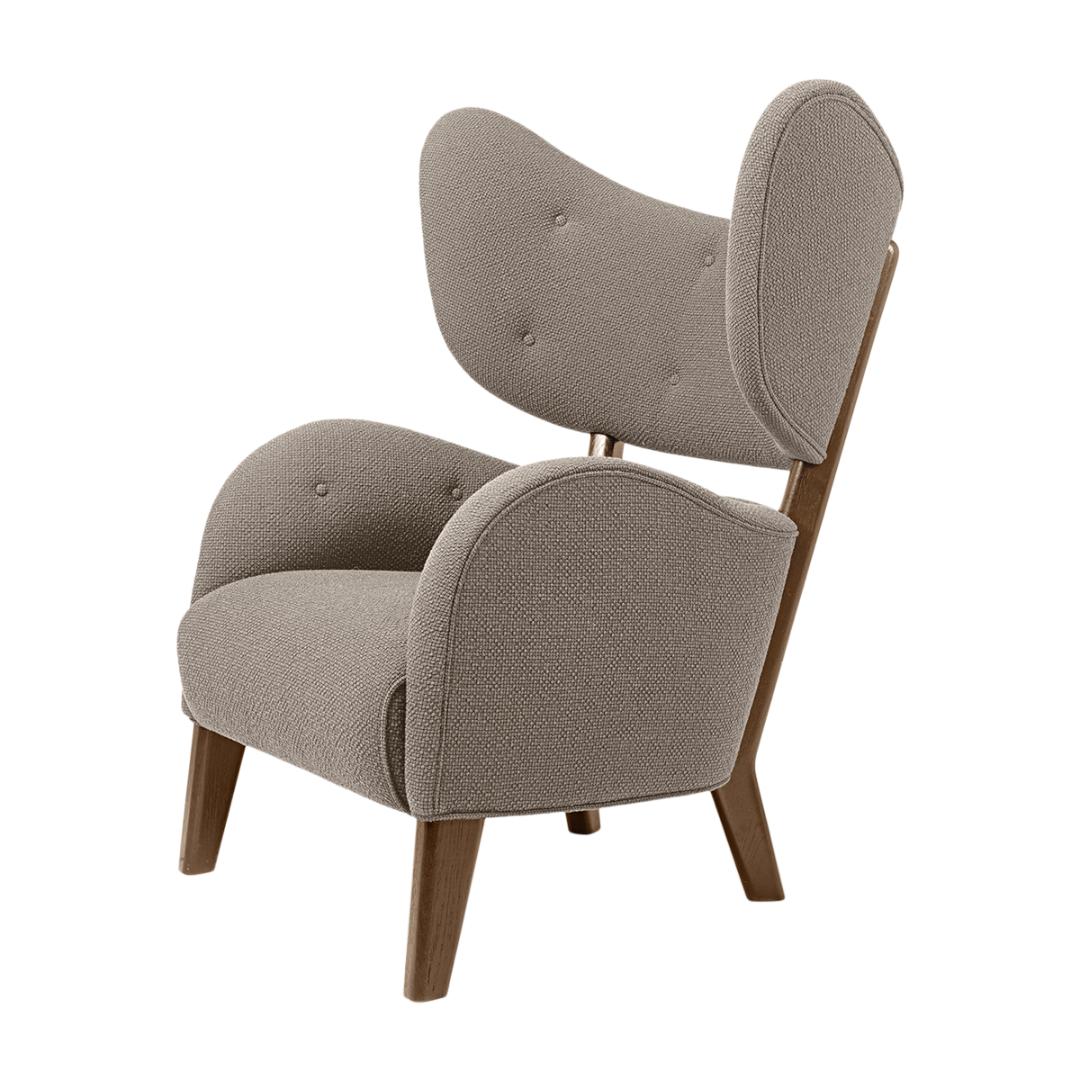 Beige Raf Simons Vidar 3 smoked oak my own chair lounge chair by Lassen.
Dimensions: W 88 x D 83 x H 102 cm 
Materials: Textile

Flemming Lassen's iconic armchair from 1938 was originally only made in a single edition. First, the then