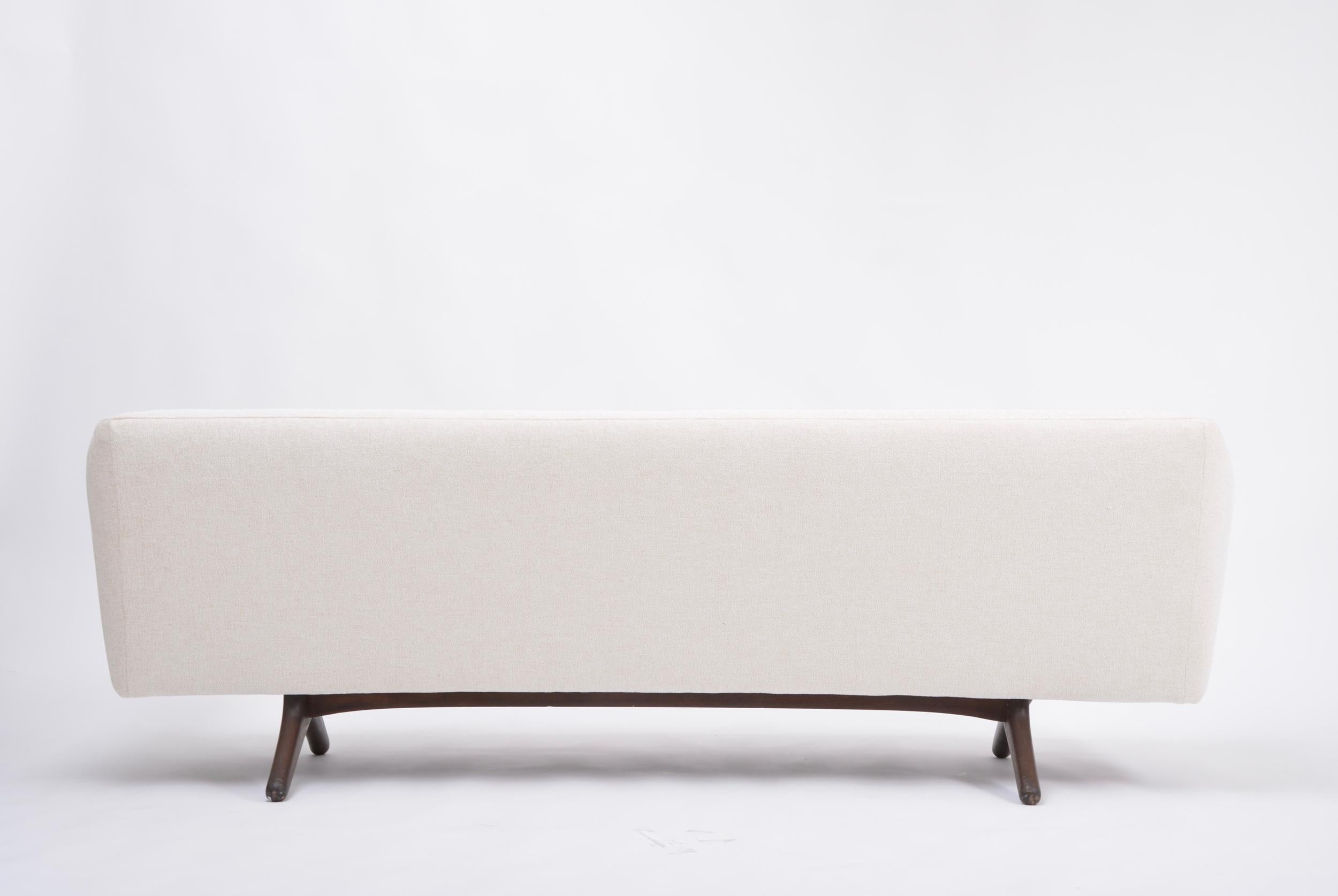 Beige Reupholstered Danish Midcentury Sofa Model ML140 by Illum Wikkelsø 2