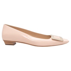 Beige Roger Vivier Belle Buckle Flats Size 40