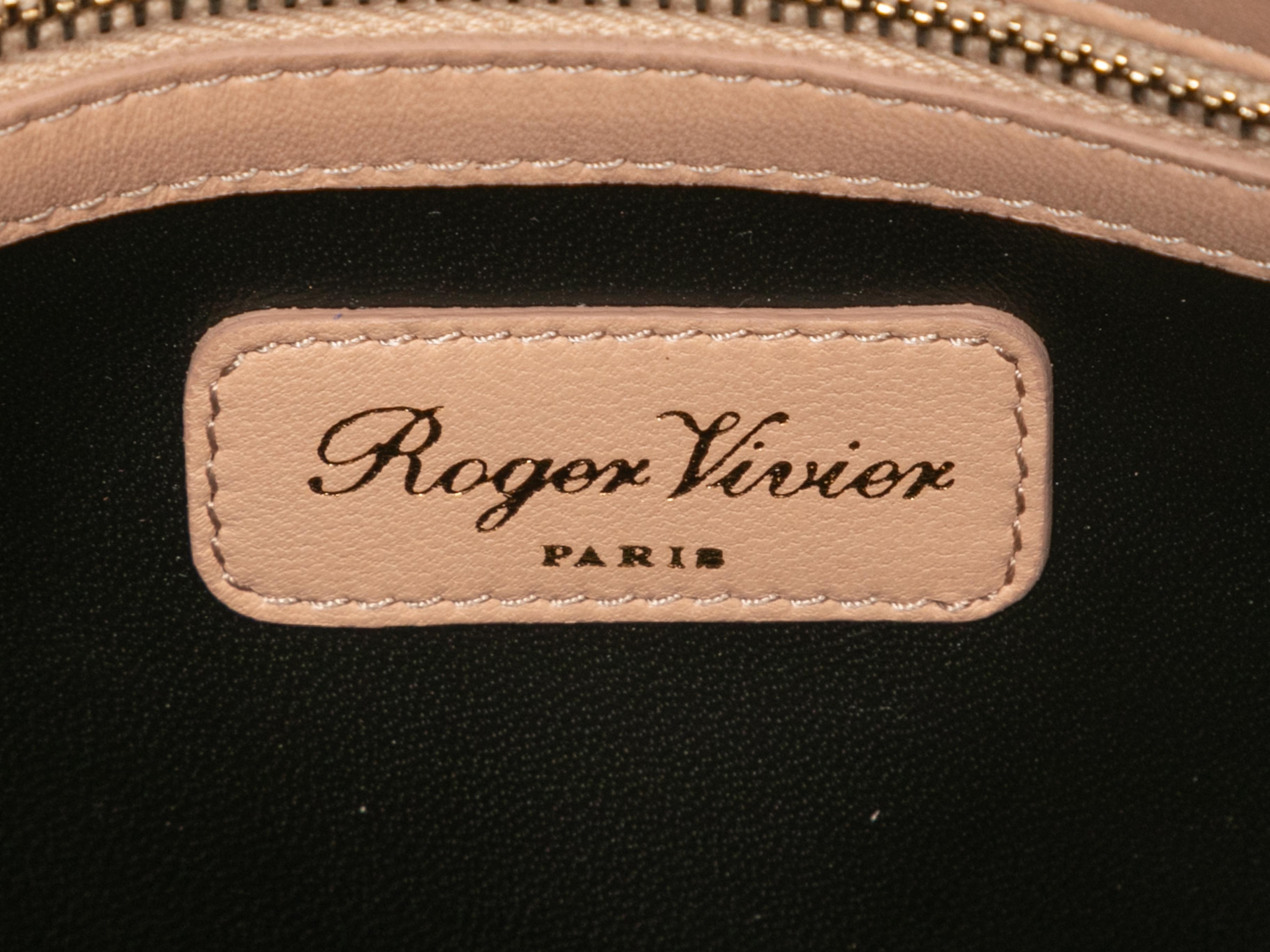 Beige Roger Vivier Geometric Patterned Shoulder Bag For Sale 2