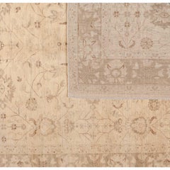 Beige Rug with Traditional Pakistani Design