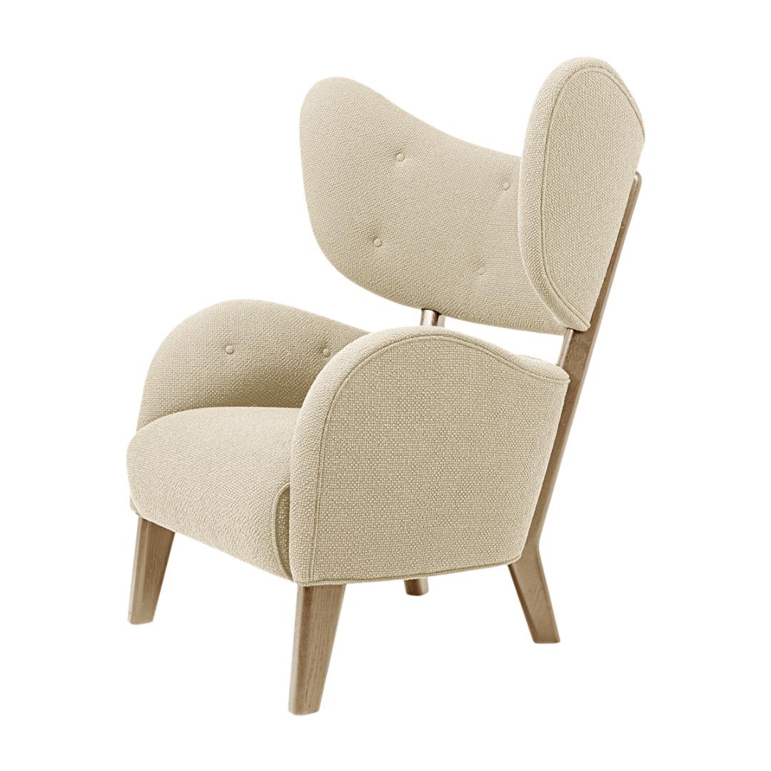 Beige Sahco Zero Natural Oak My Own Chair Lounge Chair by Lassen
Dimensions: W 88 x D 83 x H 102 cm 
Materials: Textile

Flemming Lassen's iconic armchair from 1938 was originally only made in a single edition. First, the then controversial,