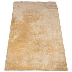 Beige Shag Cotton Rug, 7
11" L  x 4
 11" W