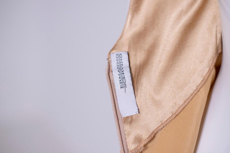 Ermanno Scervino Beige Woven Vintage Metal Buckle Waist Belt