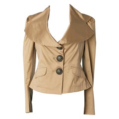 Giacca monopetto beige in cotone Vivienne Westwood Anglomania