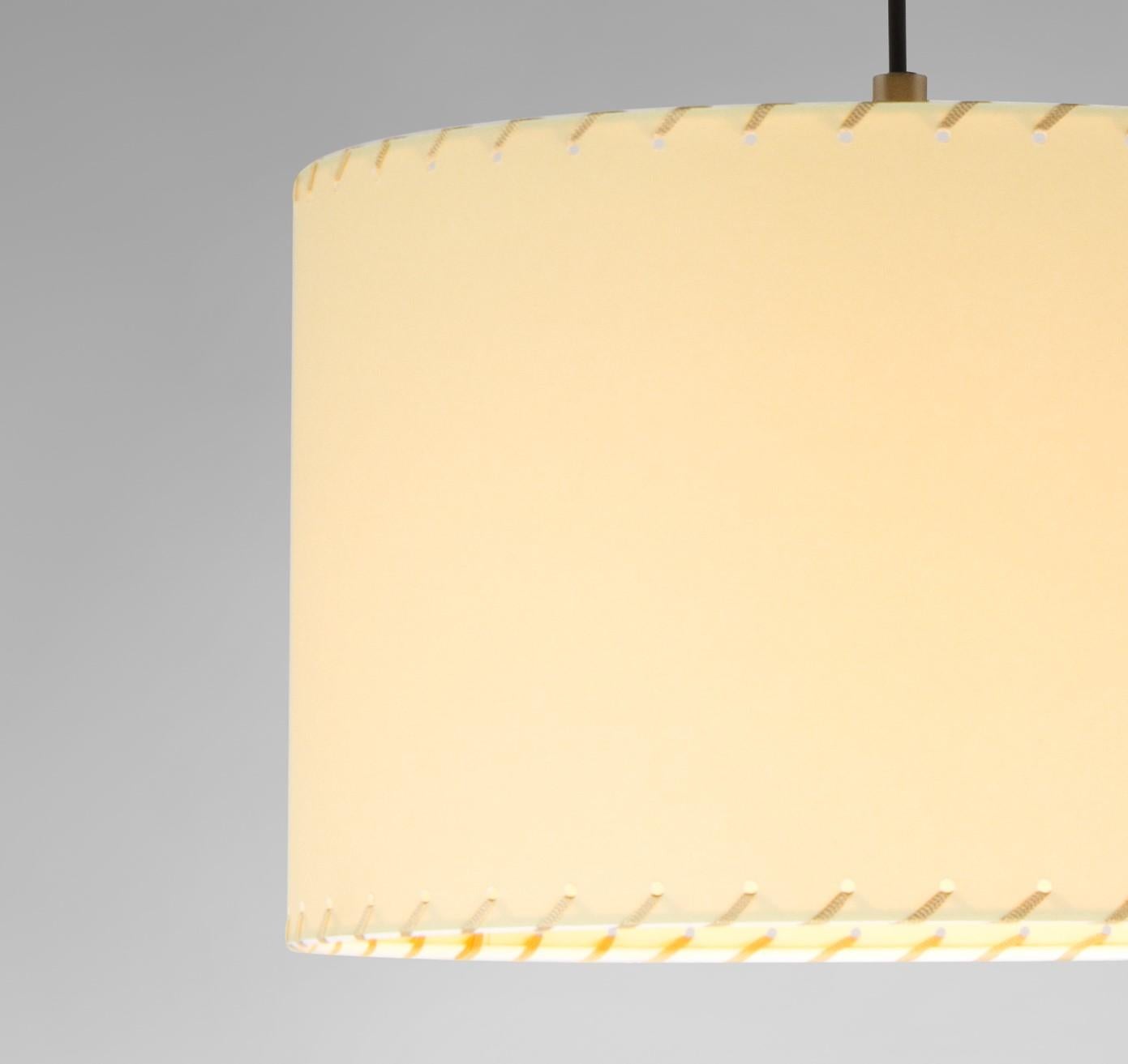 Modern Beige Sísísí Cilíndricas PT2 Pendant Lamp by Santa & Cole