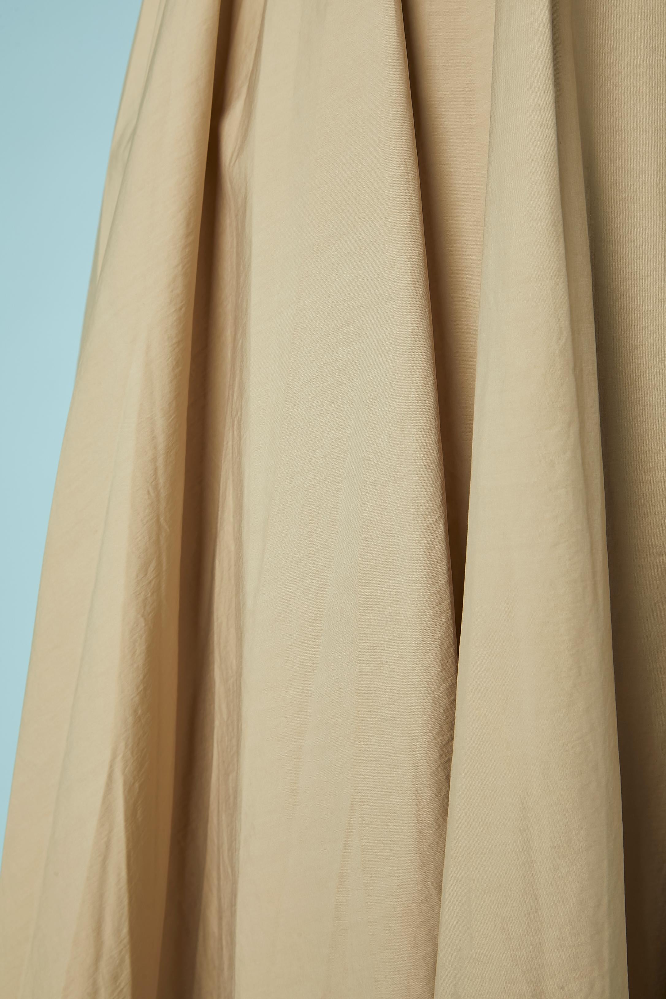 Vestido beige de algodón sin mangas MOSCHINO CHEAP & CHIC Beige en venta