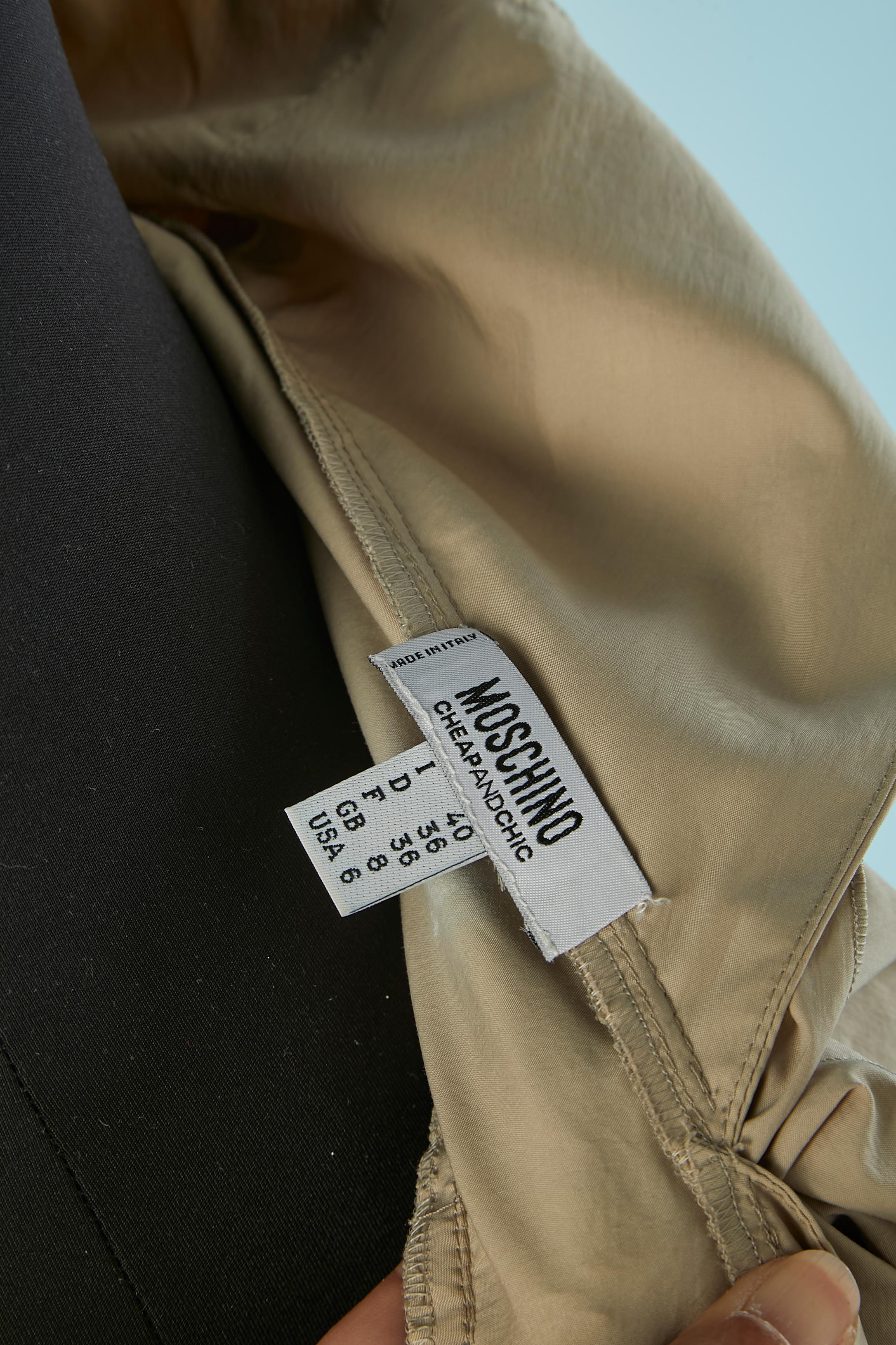 Vestido beige de algodón sin mangas MOSCHINO CHEAP & CHIC en venta 1