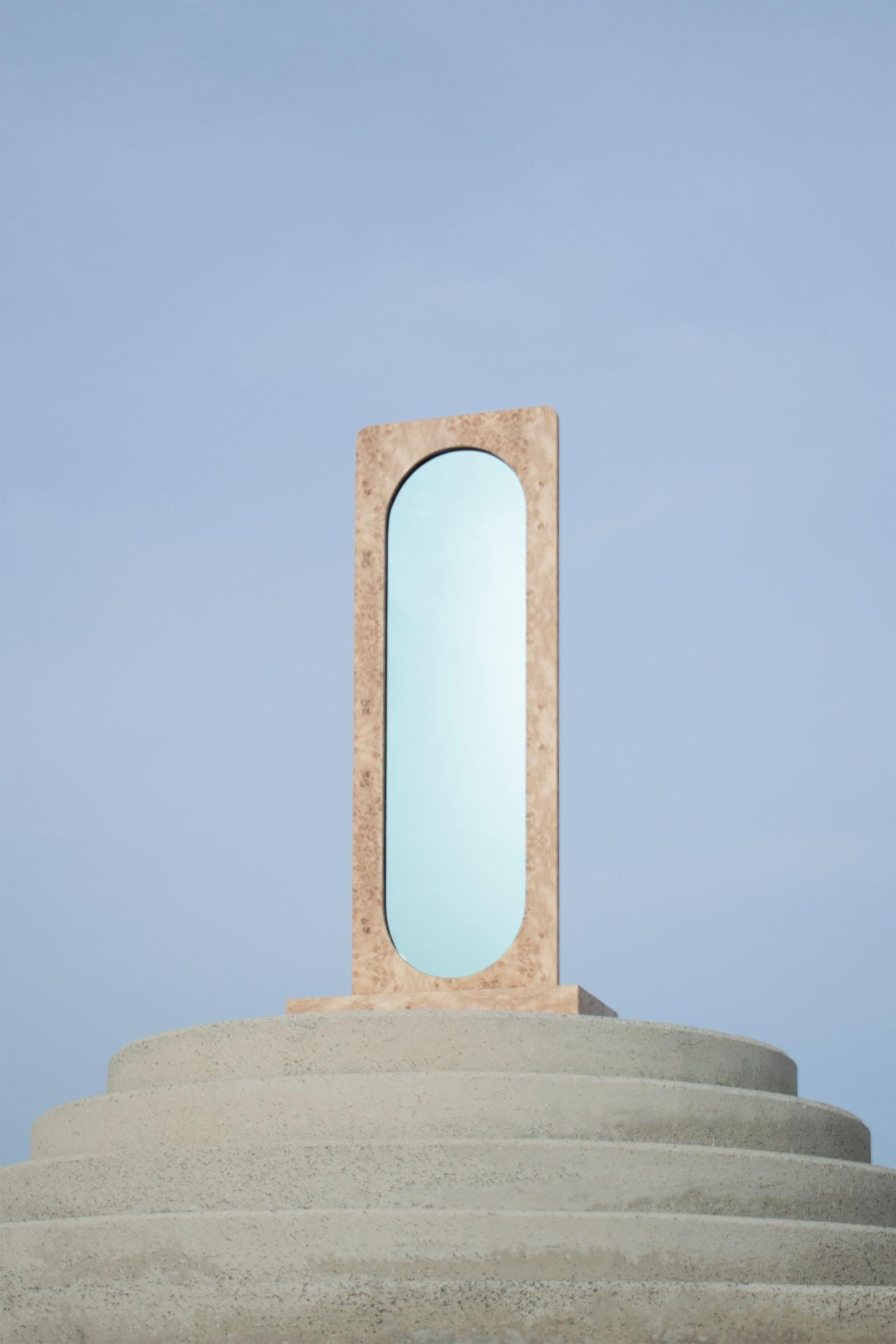 Cypriot Beige Standing Mirror by Studio Christinekalia For Sale