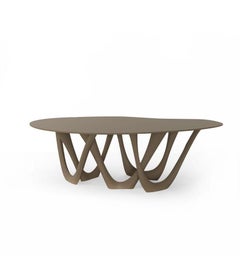 Beige Steel Sculptural G-Table by Zieta